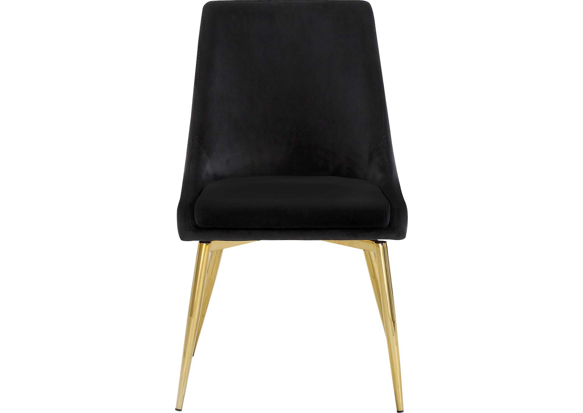 Karina Black Velvet Dining Chair Set of 2,Meridian Furniture