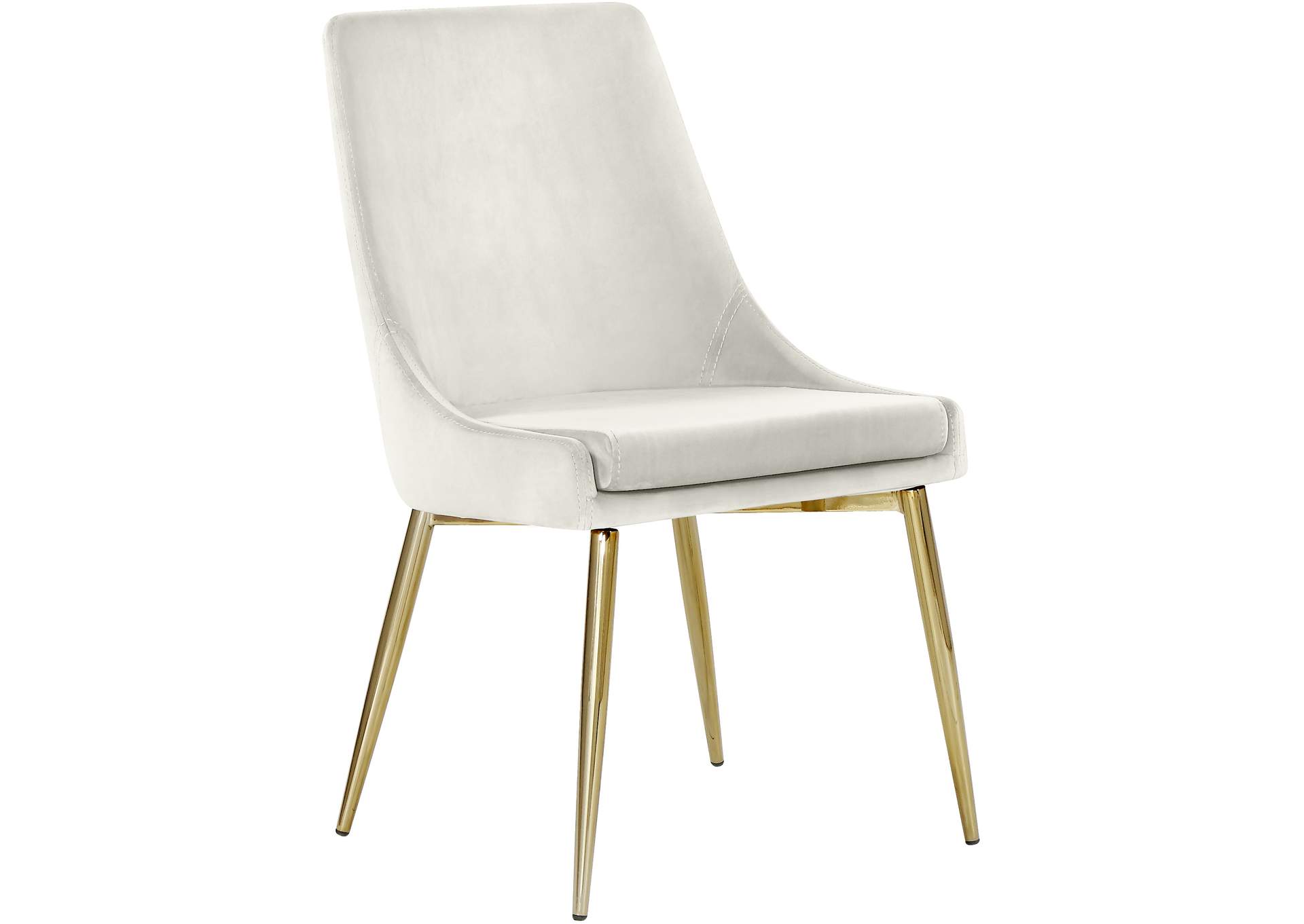 Karina Cream Velvet Dining Chair Set of 2,Meridian Furniture