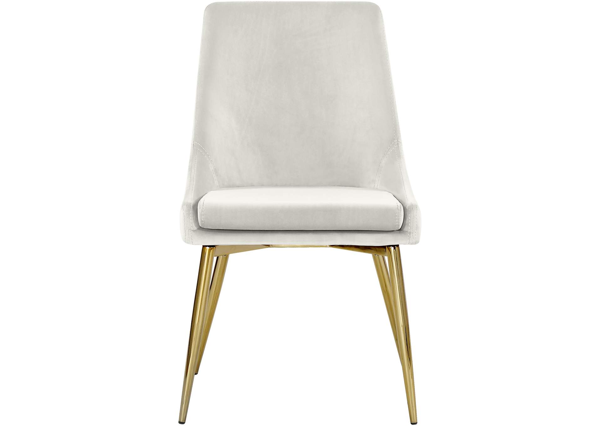 Karina Cream Velvet Dining Chair Set of 2,Meridian Furniture