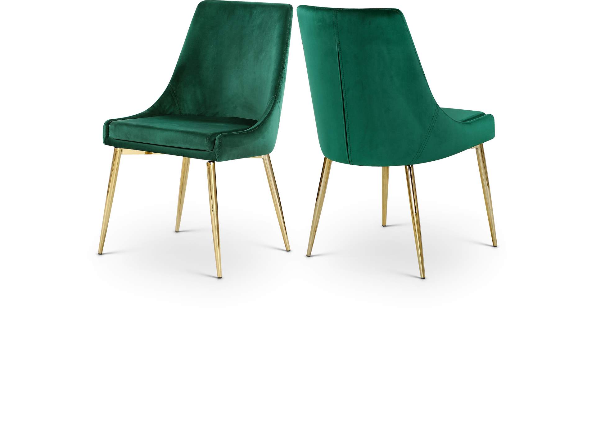 Karina Green Velvet Dining Chair Set of 2,Meridian Furniture