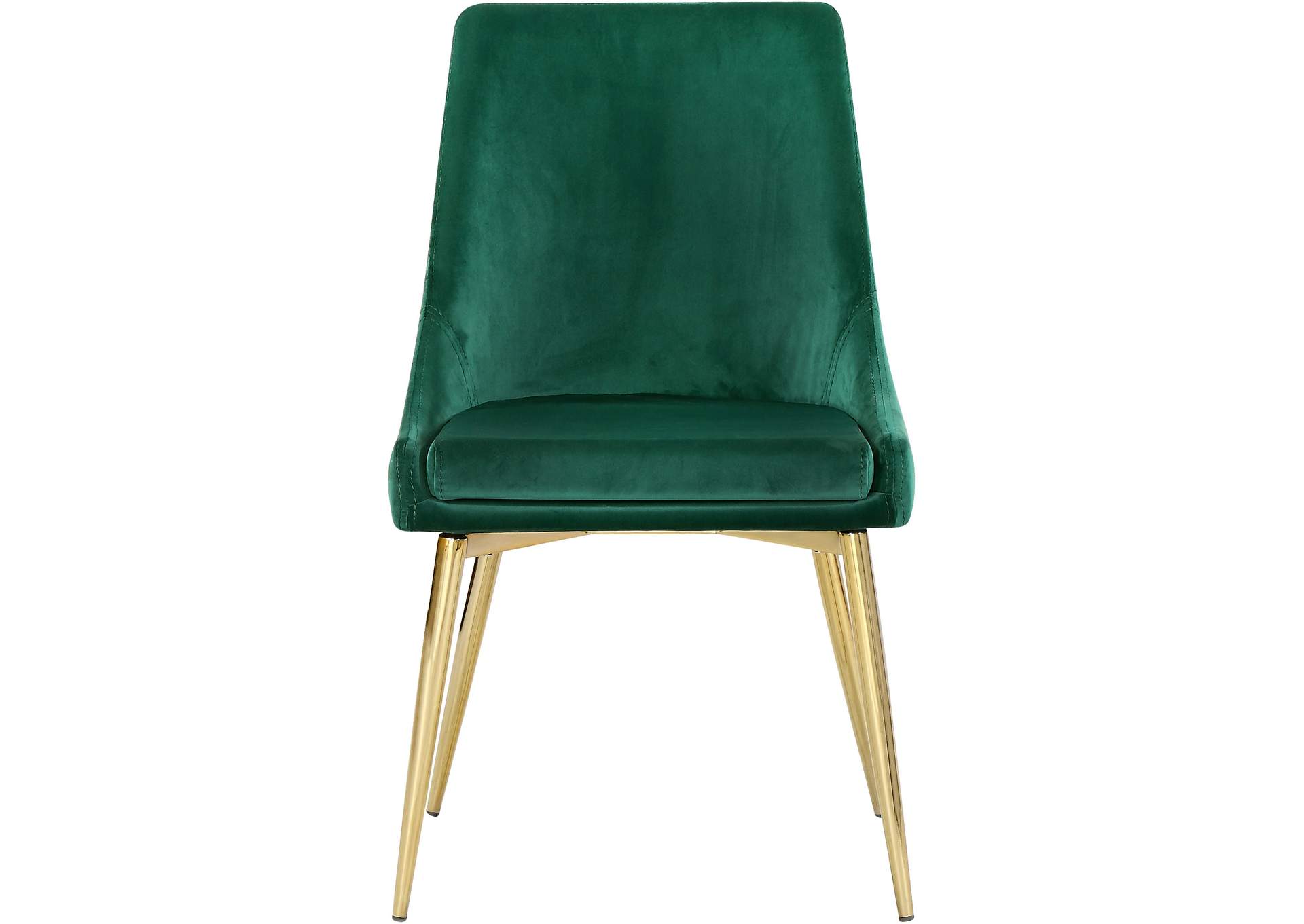 Green gold dining chairs hot sale