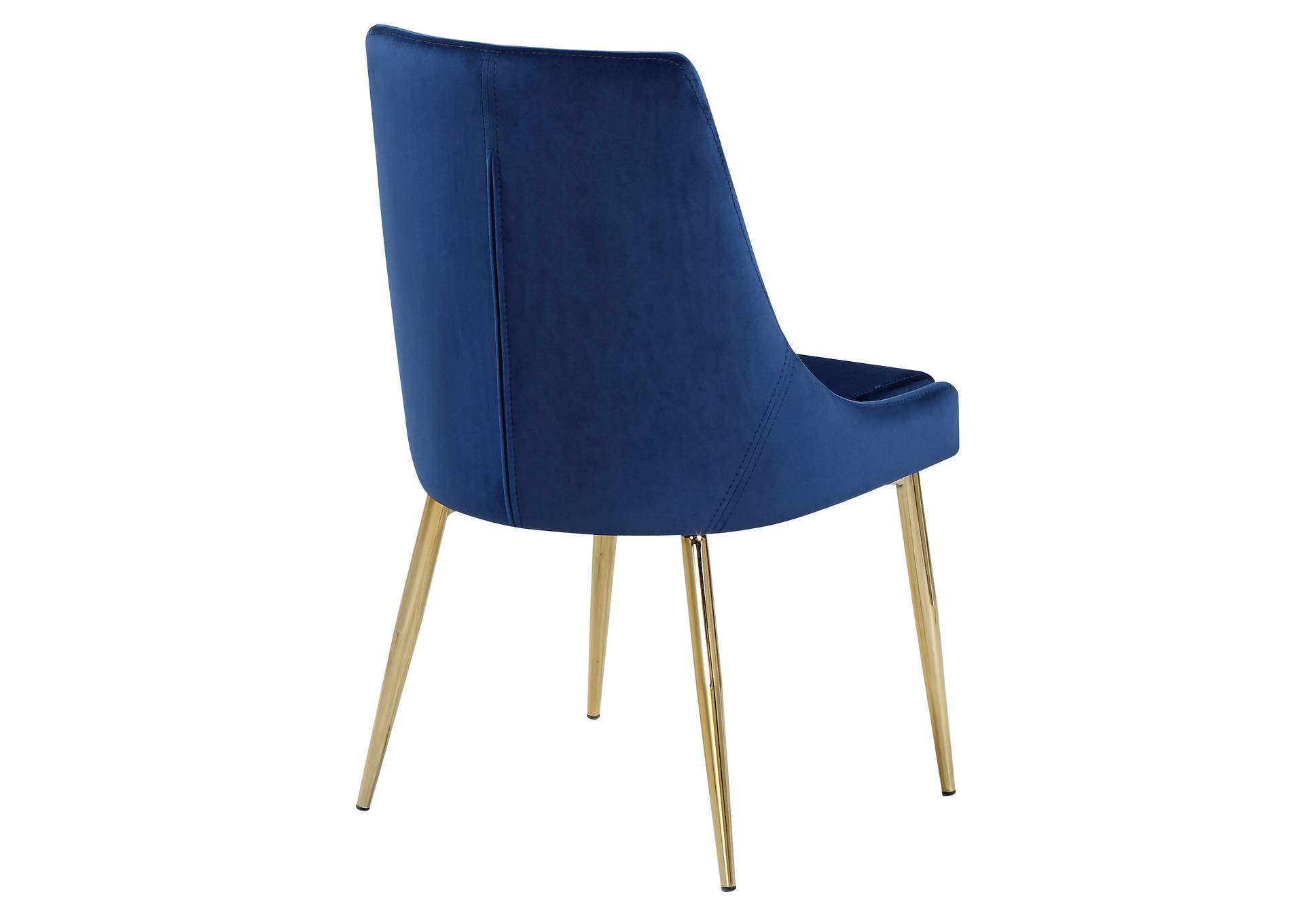 Karina Navy Velvet Dining Chair Set of 2,Meridian Furniture