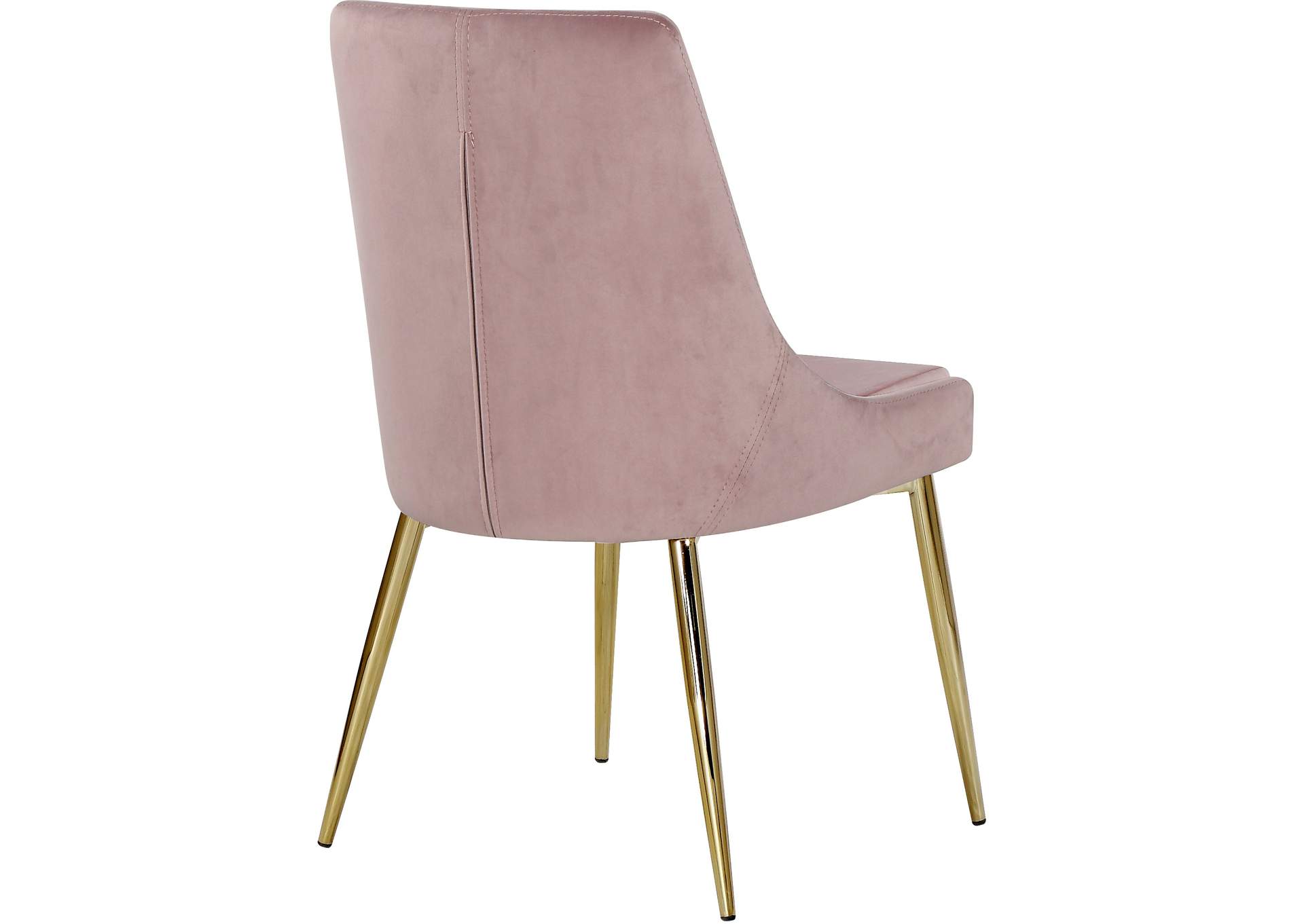 Karina Pink Velvet Dining Chair Set of 2,Meridian Furniture