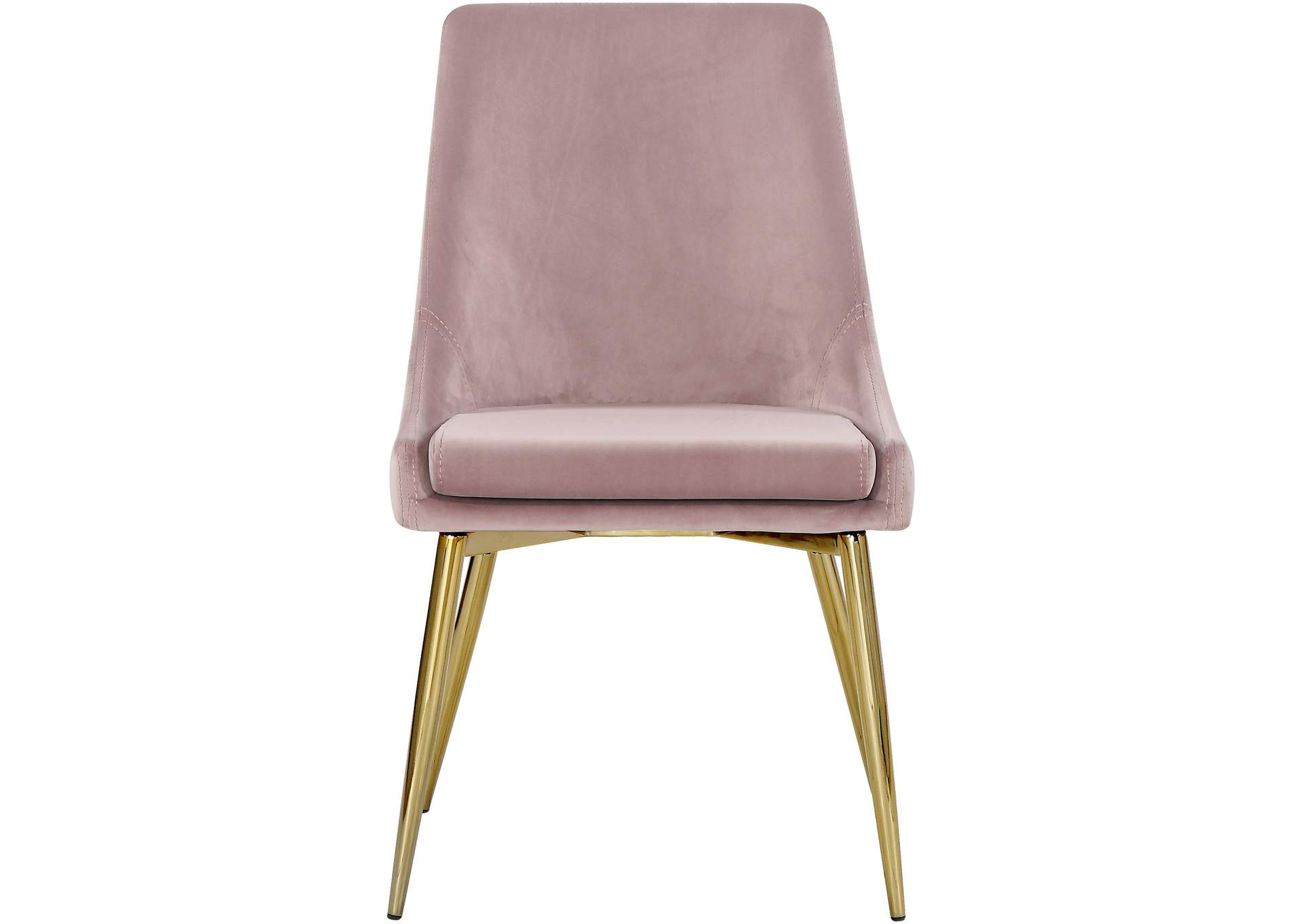 Karina Pink Velvet Dining Chair Set of 2,Meridian Furniture