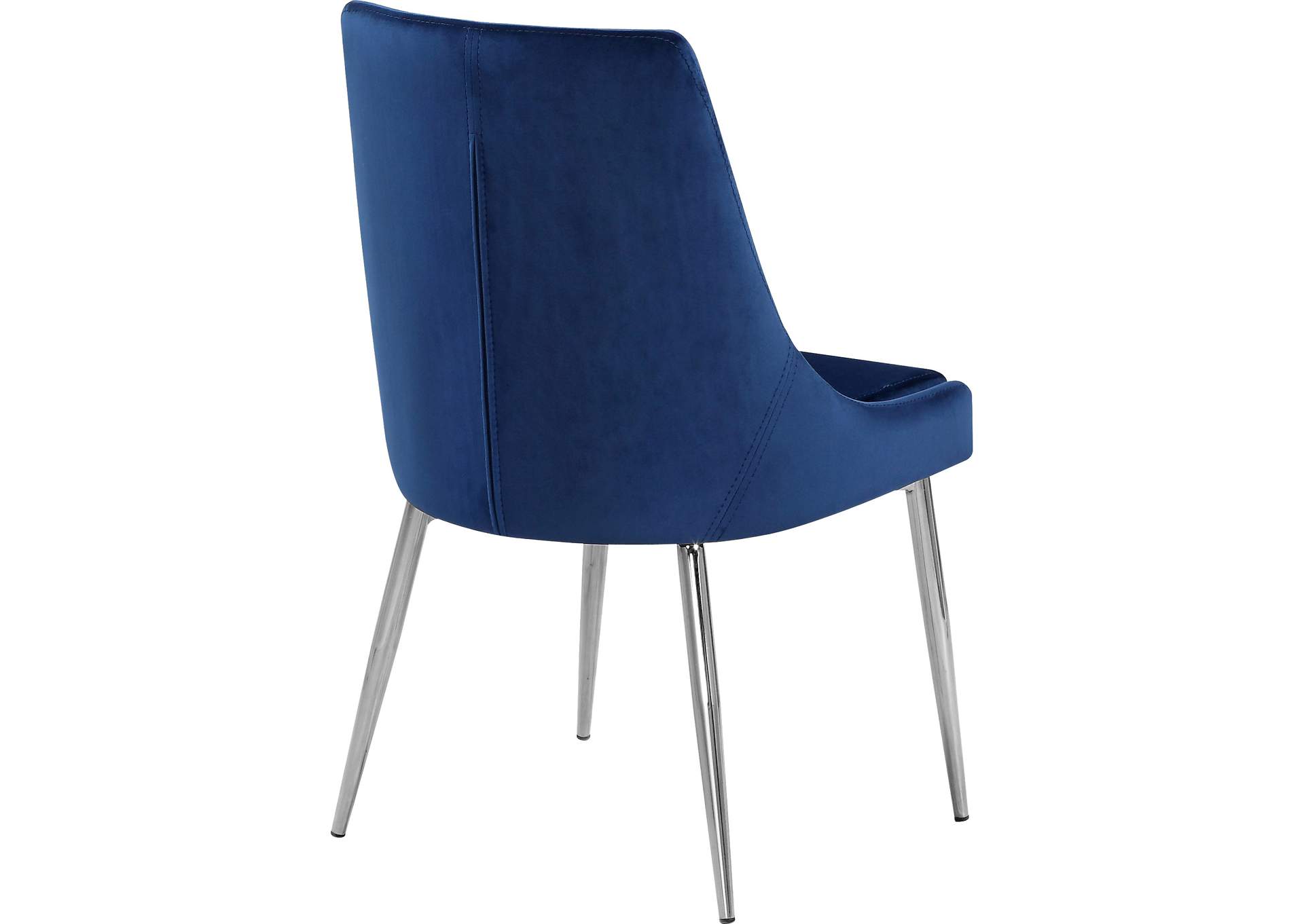 Karina Navy Velvet Dining Chair Set of 2,Meridian Furniture