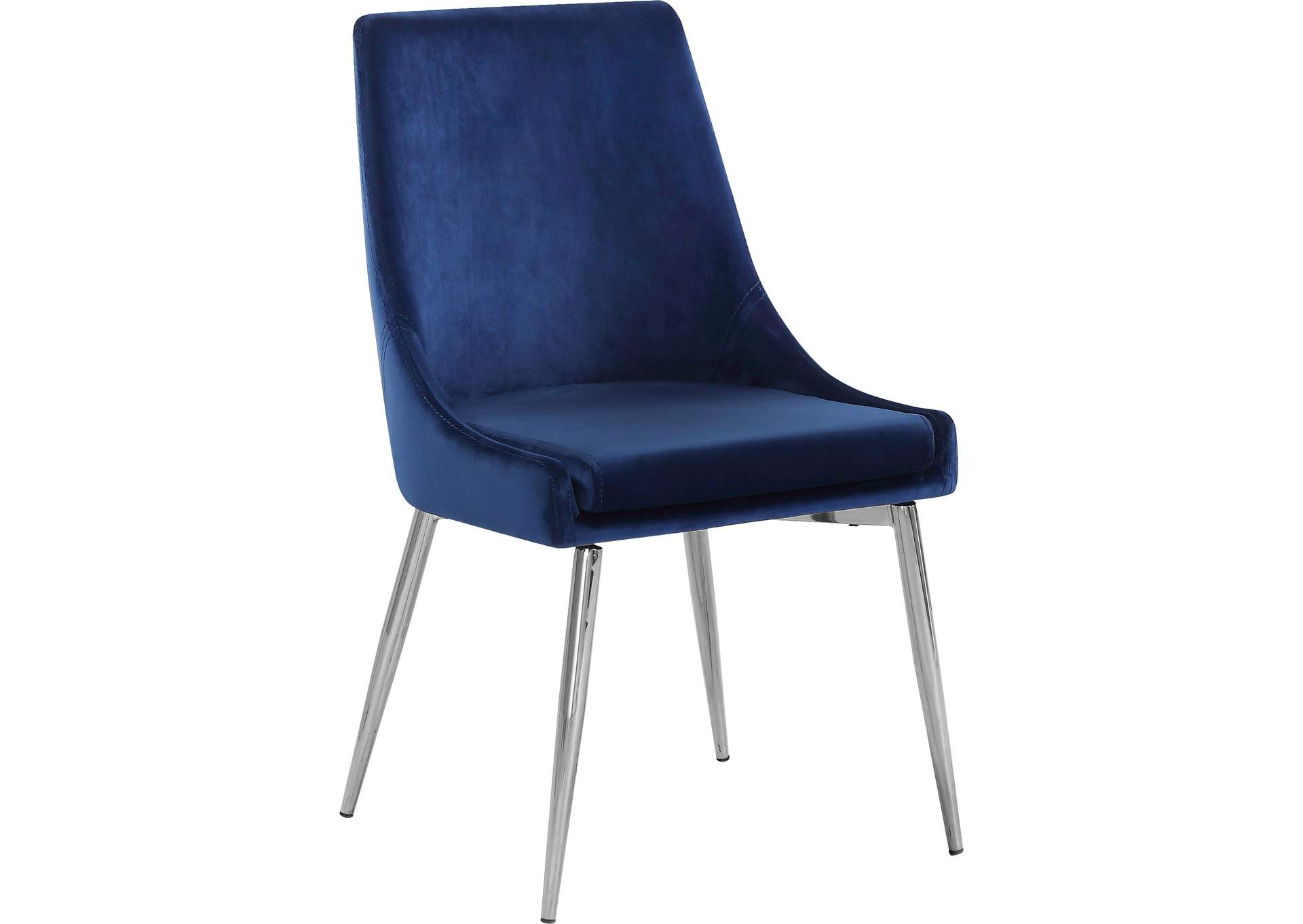 Karina Navy Velvet Dining Chair Set of 2,Meridian Furniture