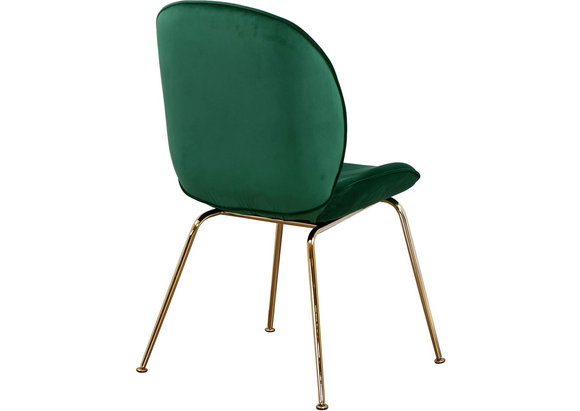 Paris Green Velvet Dining Chair Set of 2,Meridian Furniture