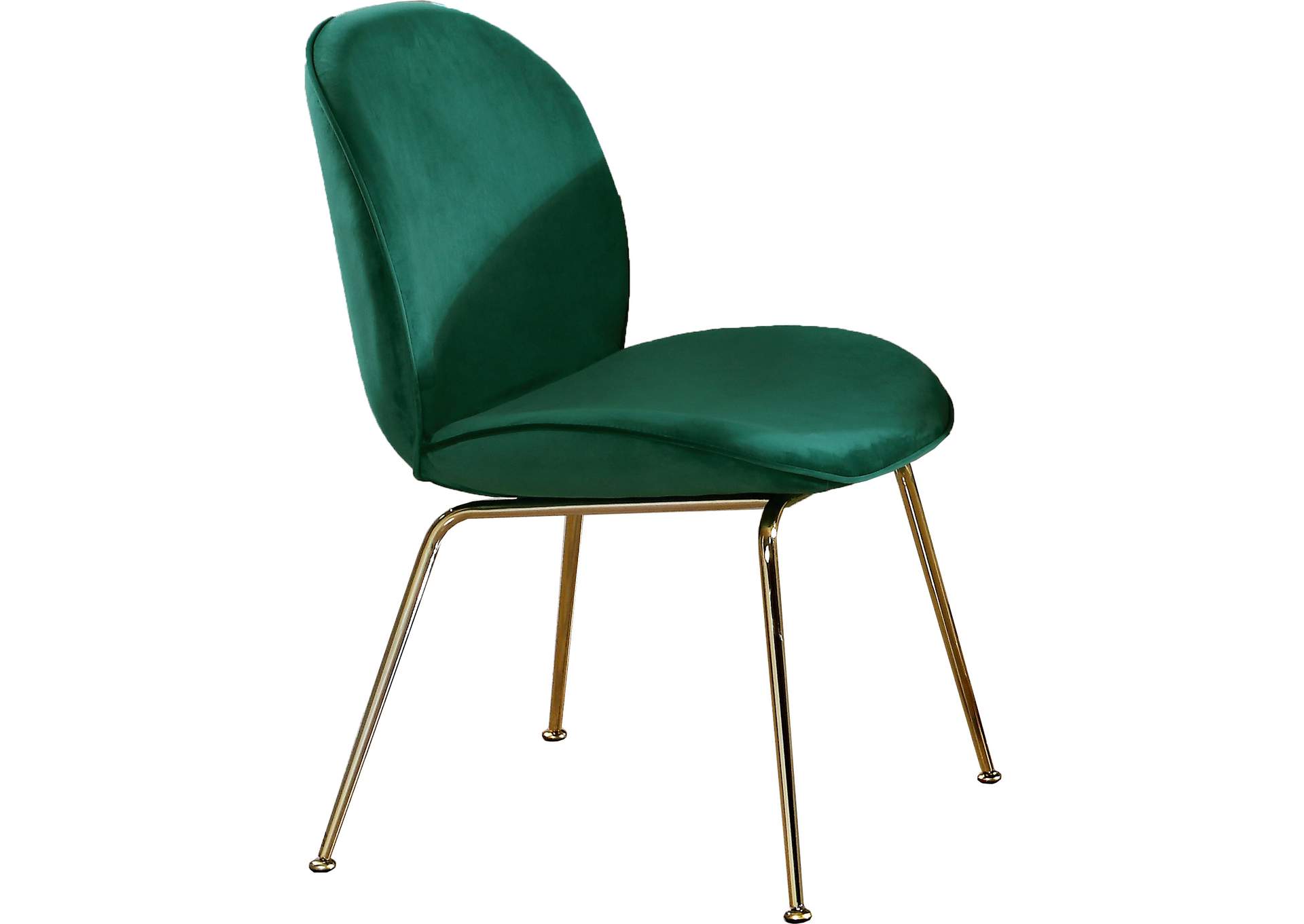 Paris Green Velvet Dining Chair Set of 2,Meridian Furniture