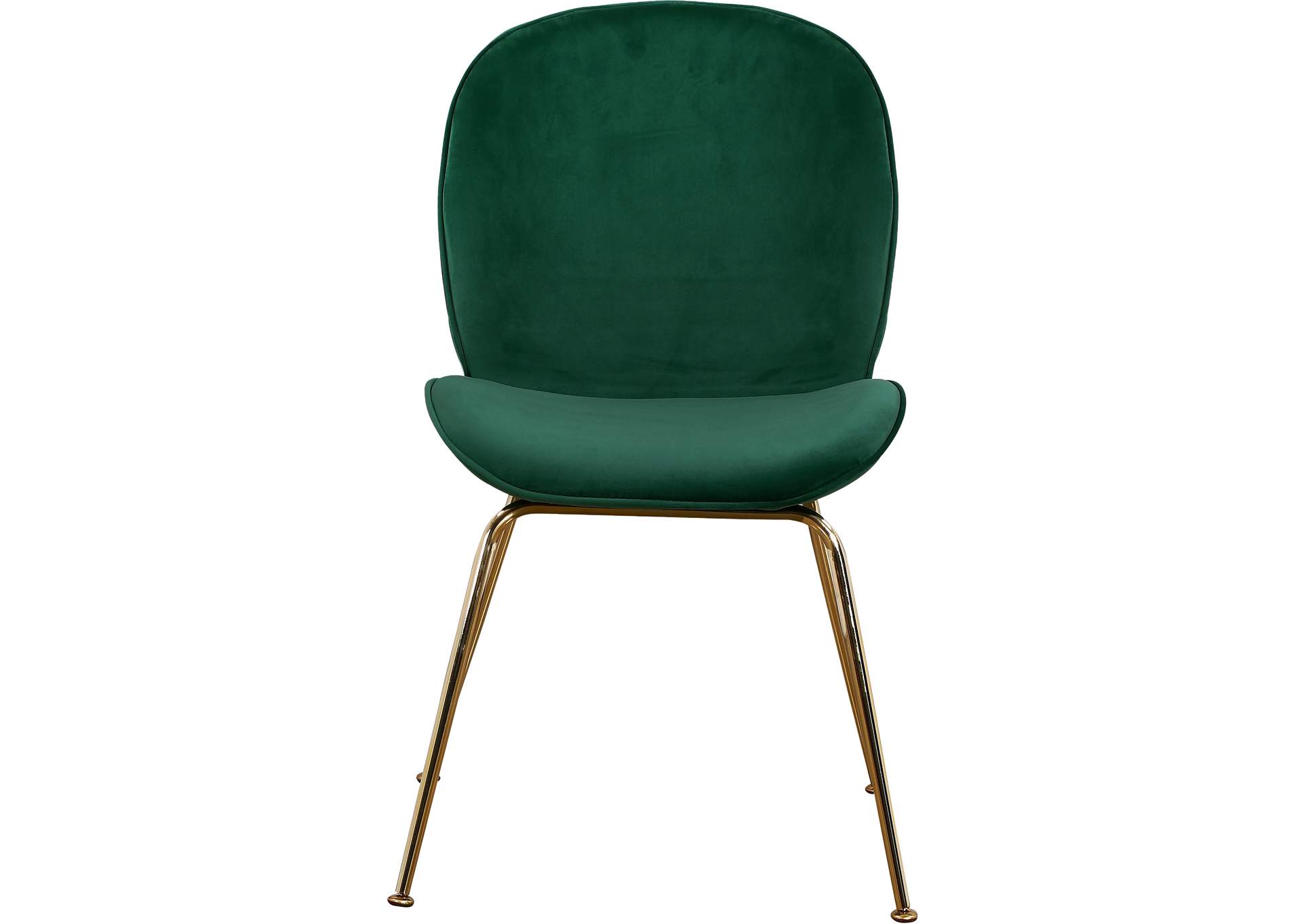 Paris Green Velvet Dining Chair Set of 2,Meridian Furniture