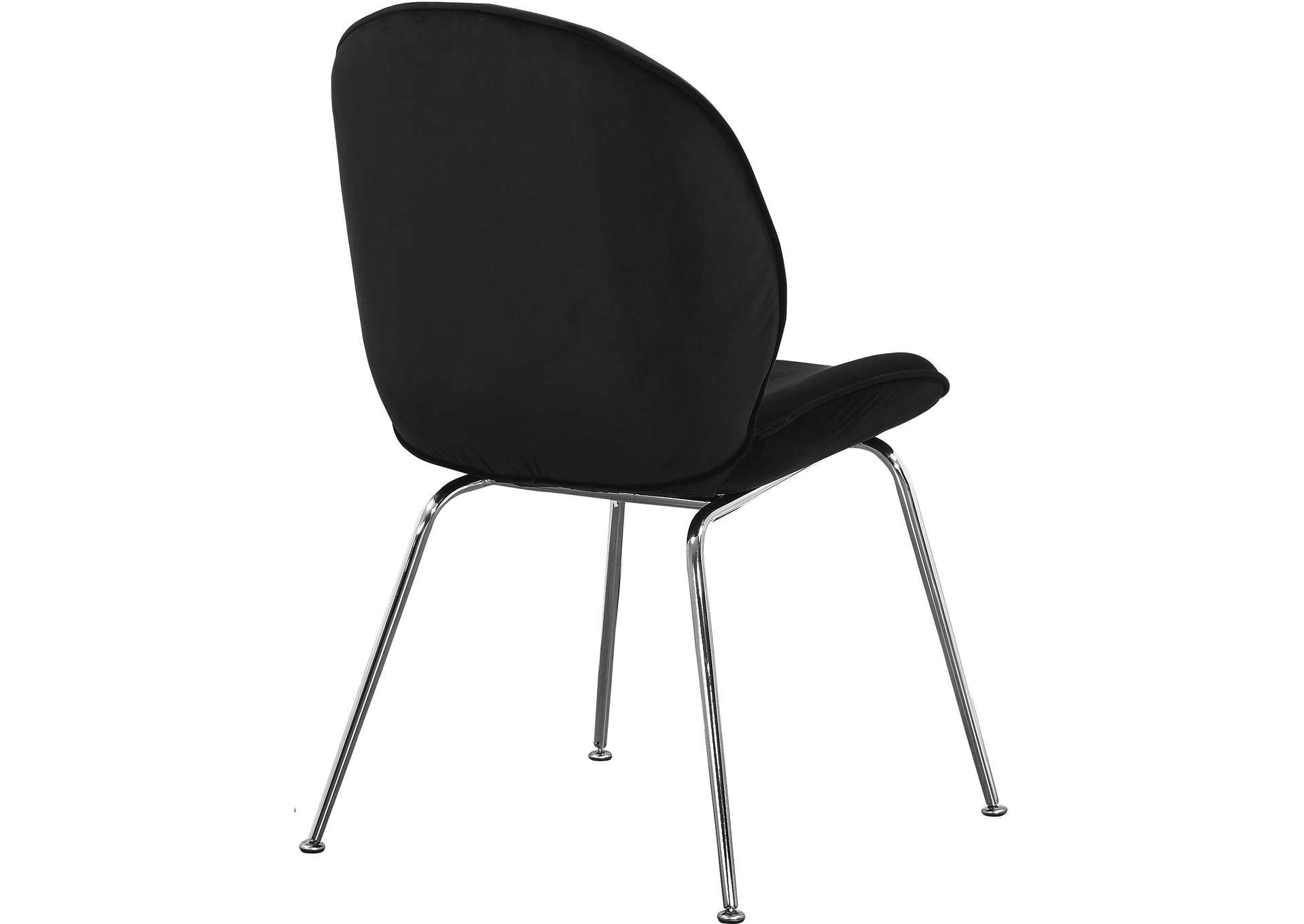 Paris Black Velvet Dining Chair,Meridian Furniture