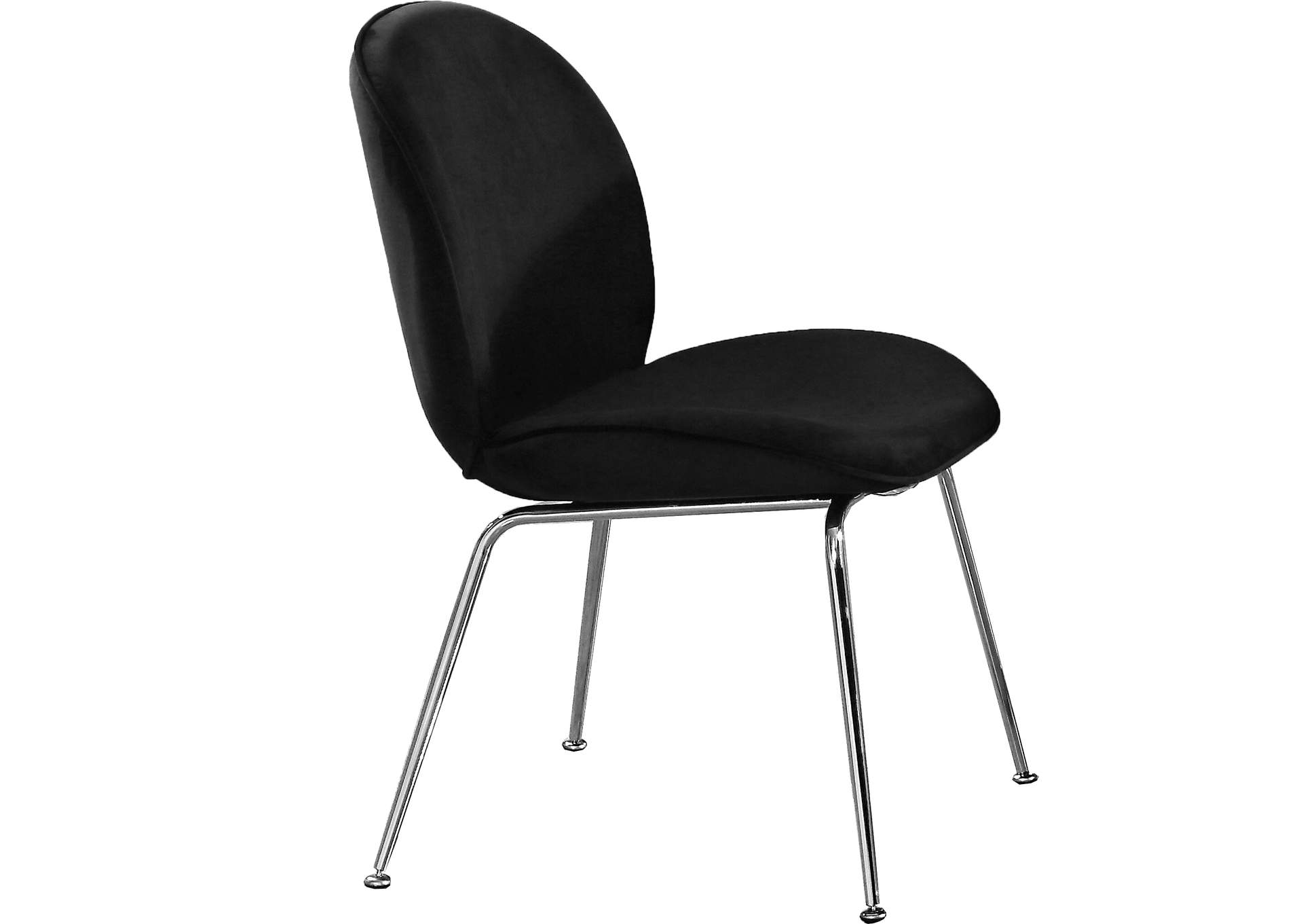 Paris Black Velvet Dining Chair,Meridian Furniture