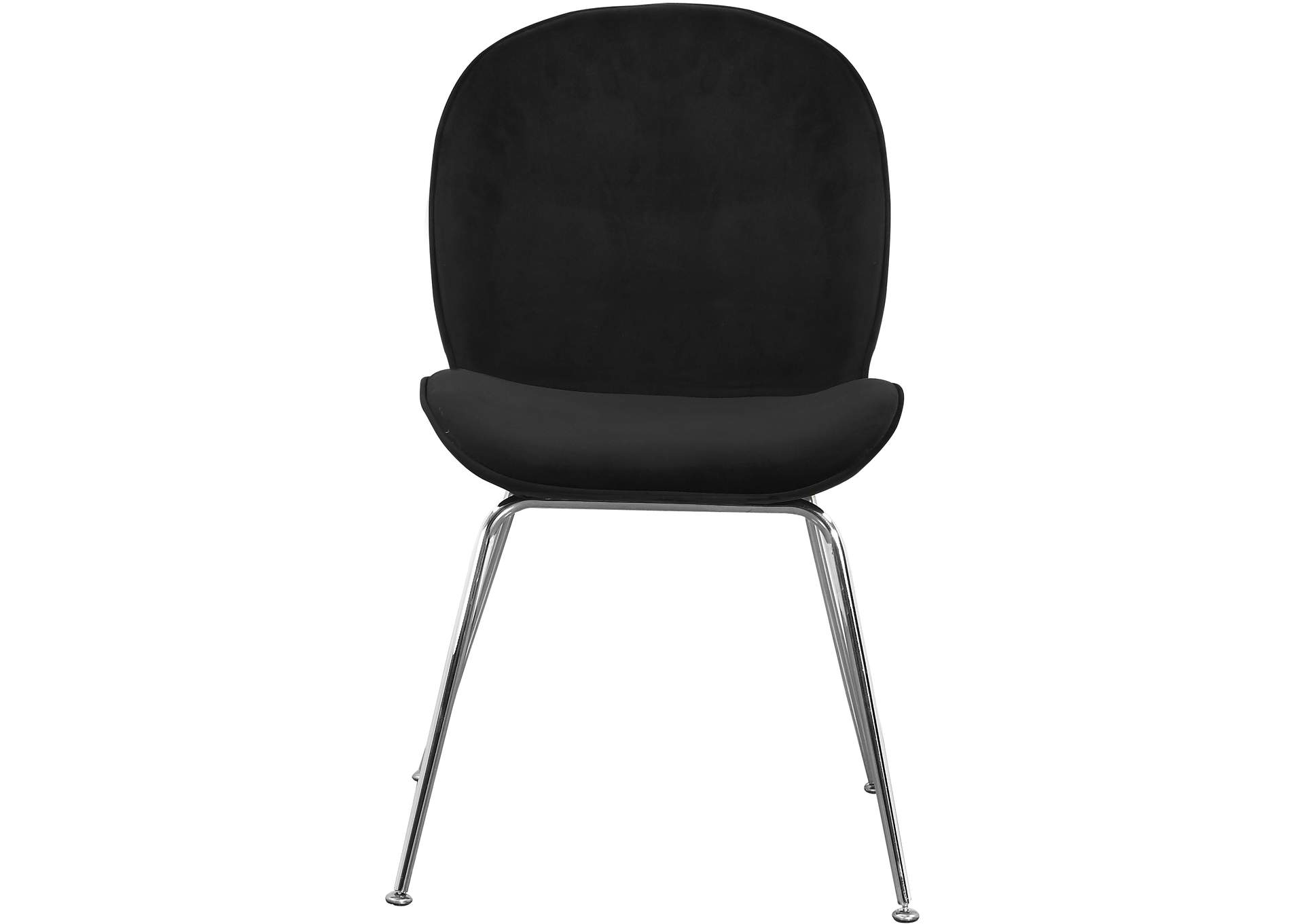 Paris Black Velvet Dining Chair,Meridian Furniture