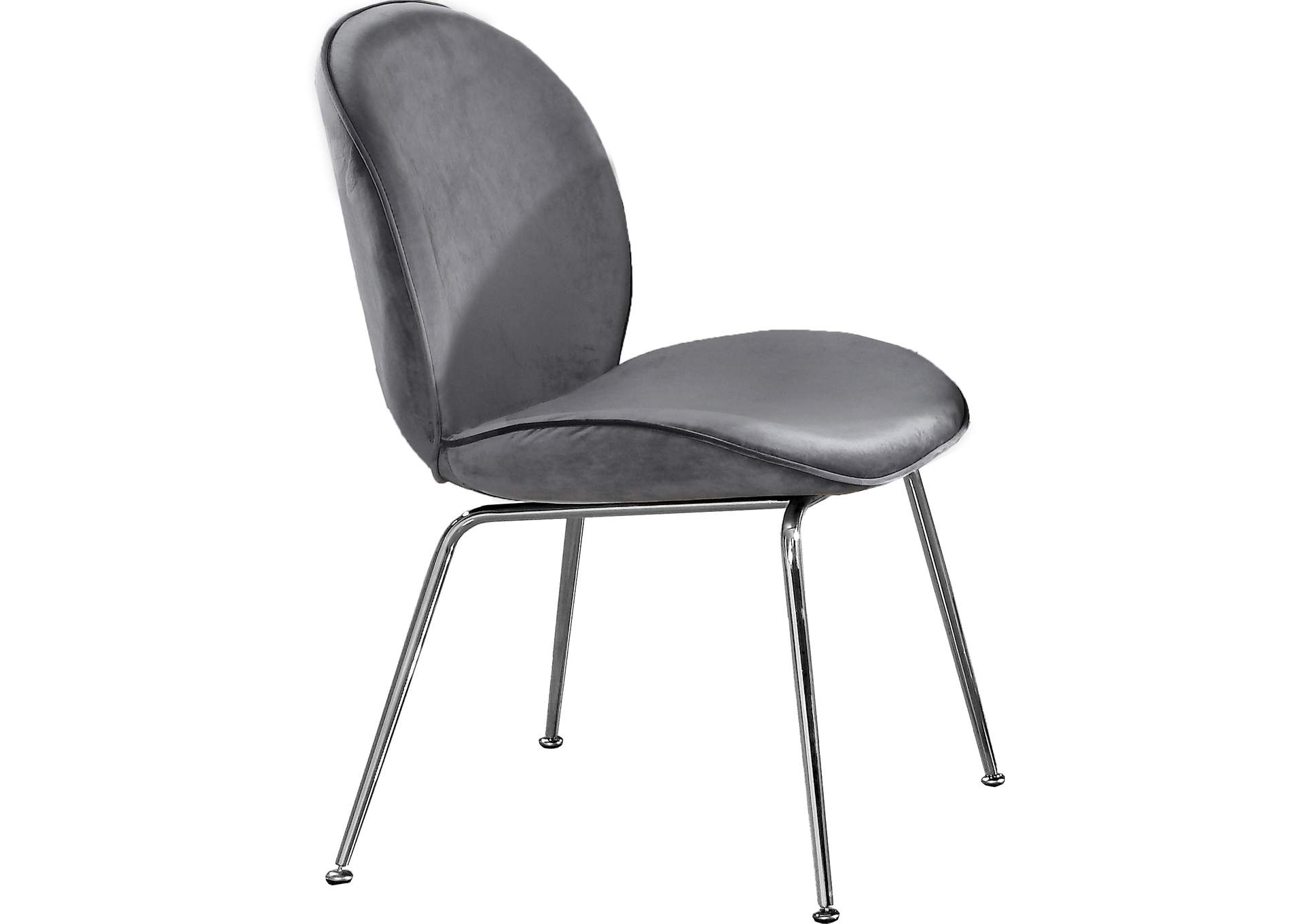 Paris Grey Velvet Dining Chair,Meridian Furniture