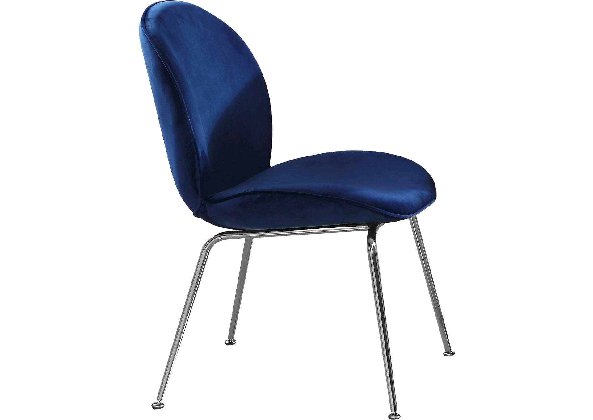 Paris Navy Velvet Dining Chair,Meridian Furniture