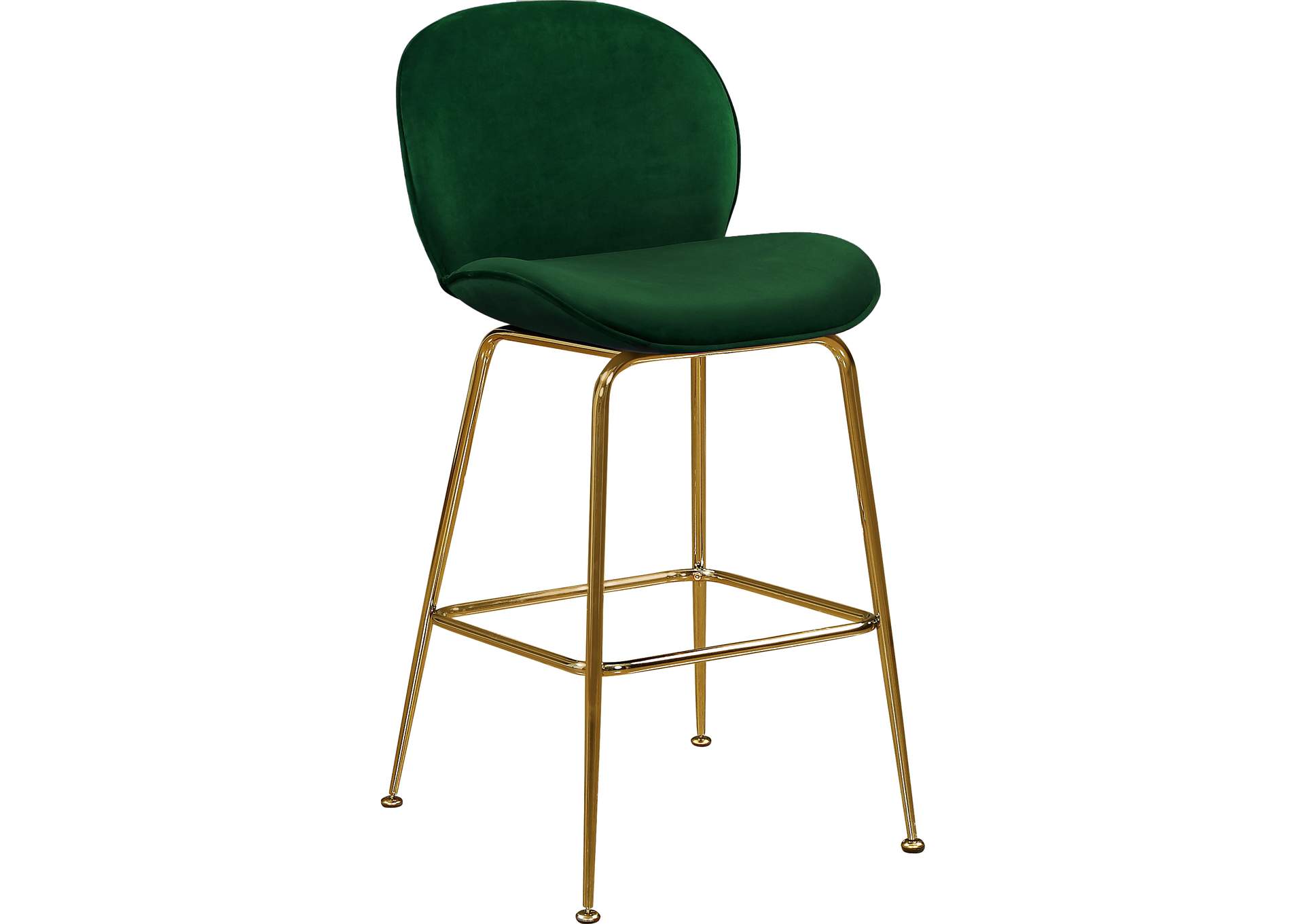 Paris Green Velvet Stool Set of 2,Meridian Furniture