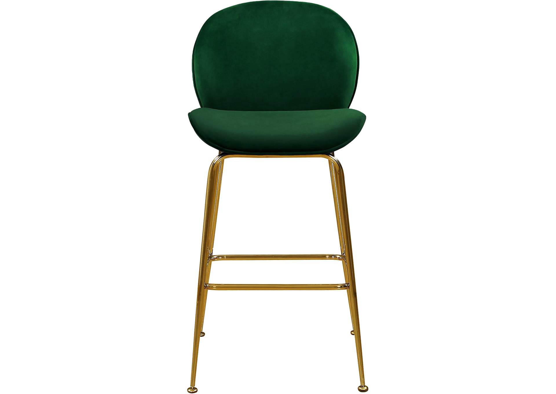 Paris Green Velvet Stool Set of 2,Meridian Furniture