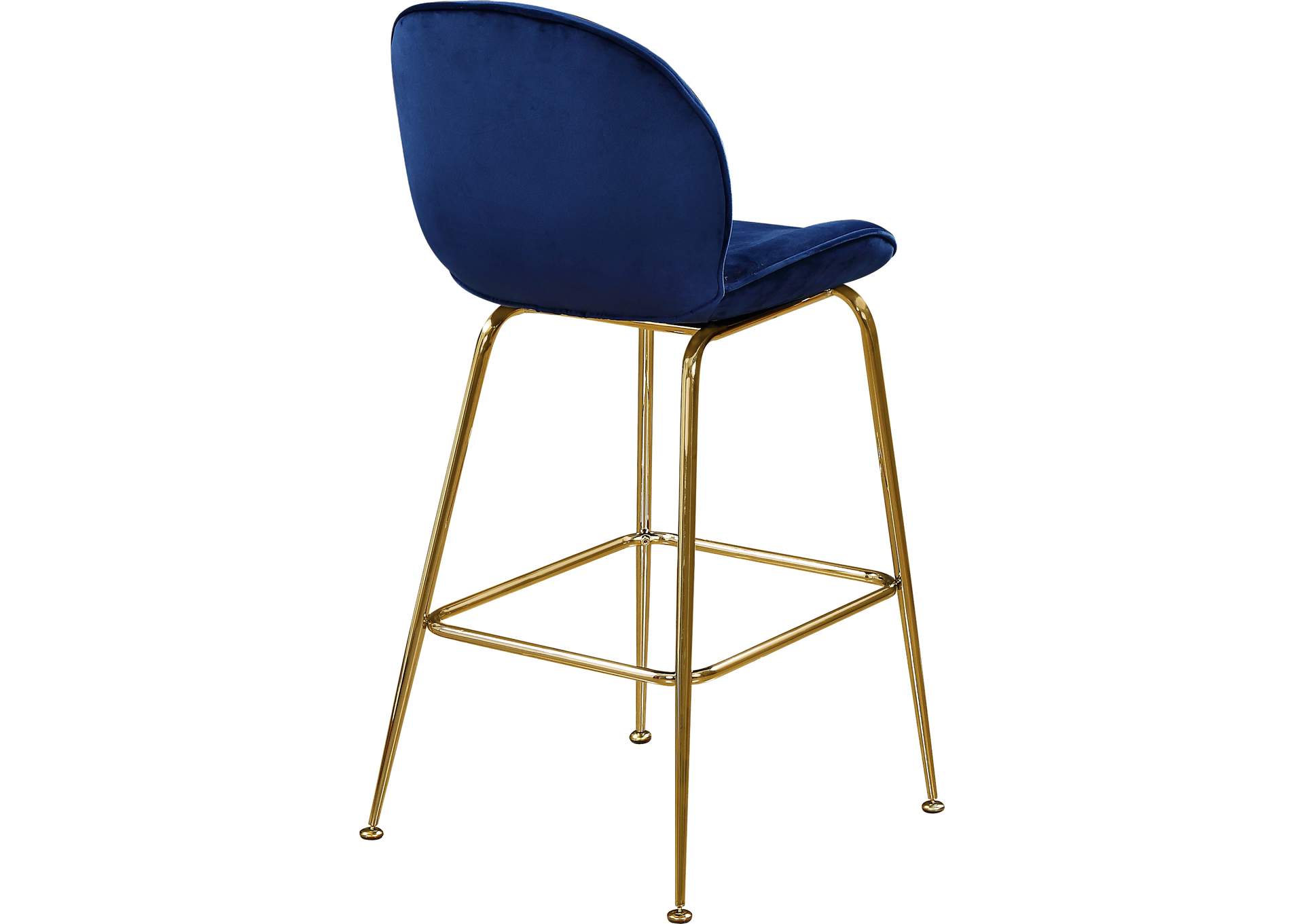 Paris Navy Velvet Stool Set of 2,Meridian Furniture