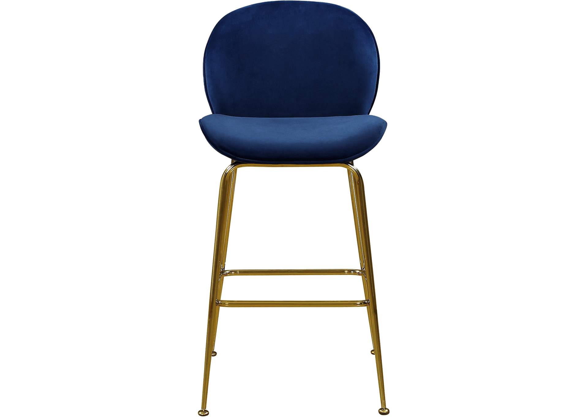 Paris Navy Velvet Stool Set of 2,Meridian Furniture