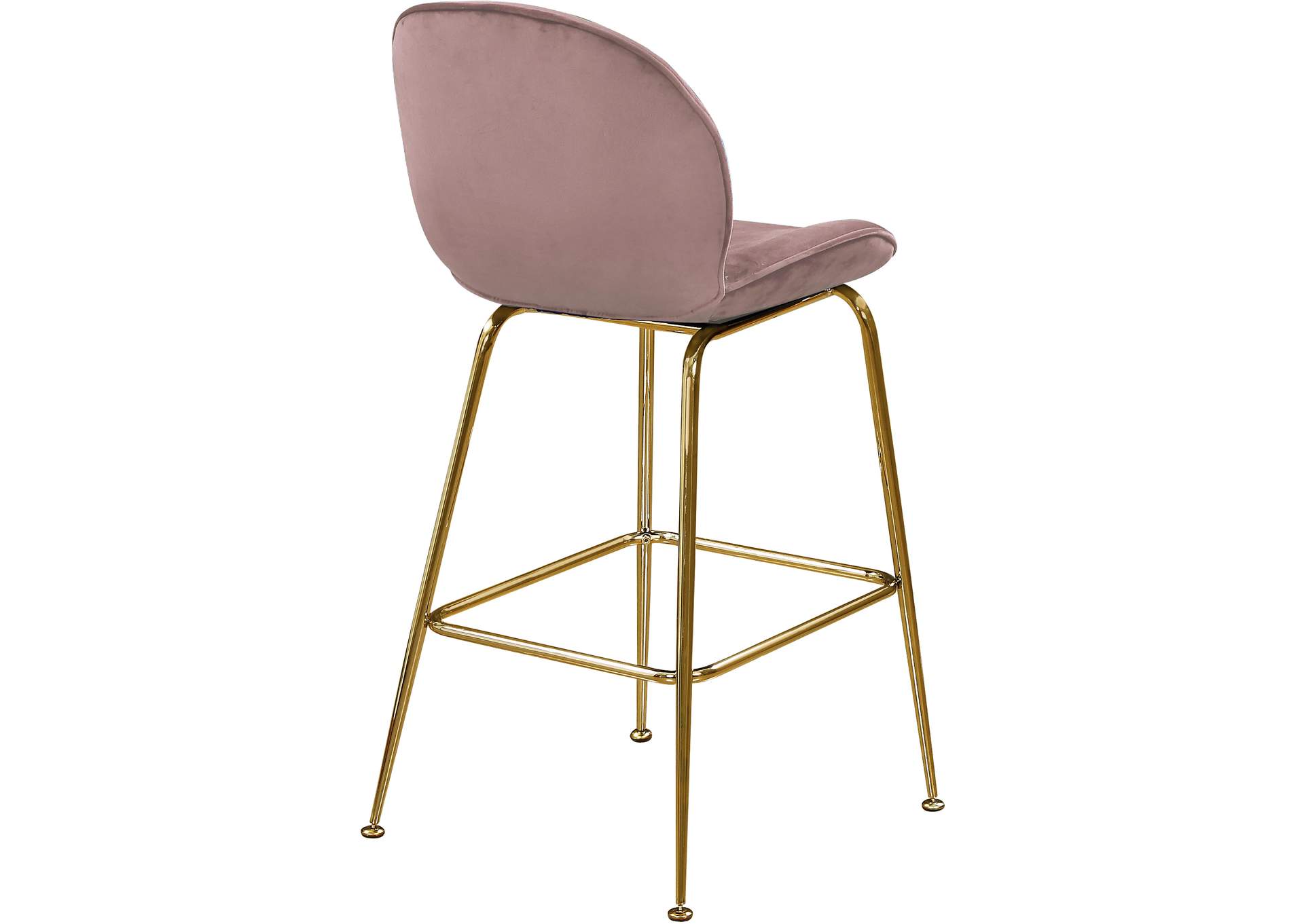 Paris Pink Velvet Stool Set of 2,Meridian Furniture