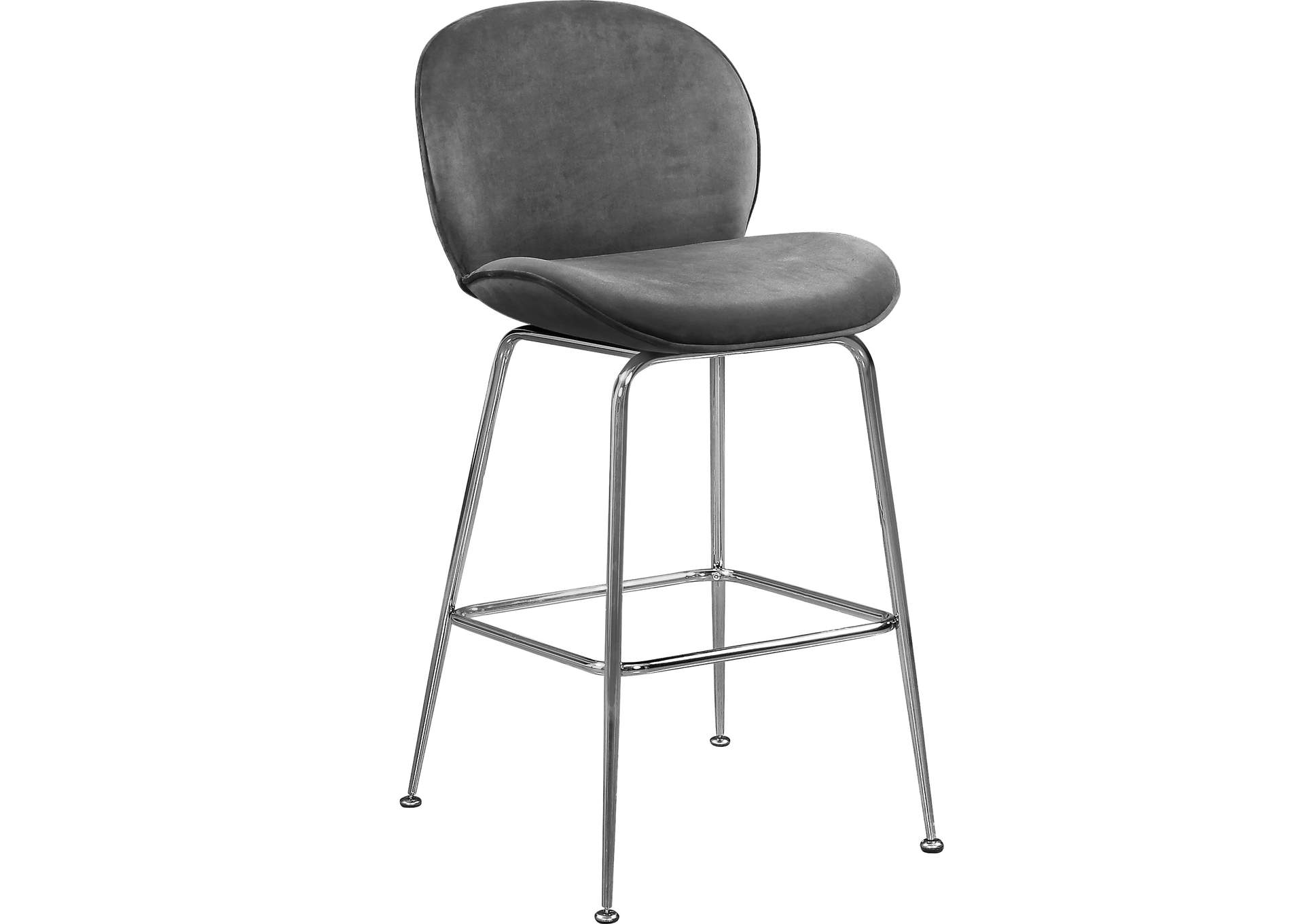 Paris Grey Velvet Stool Set of 2,Meridian Furniture