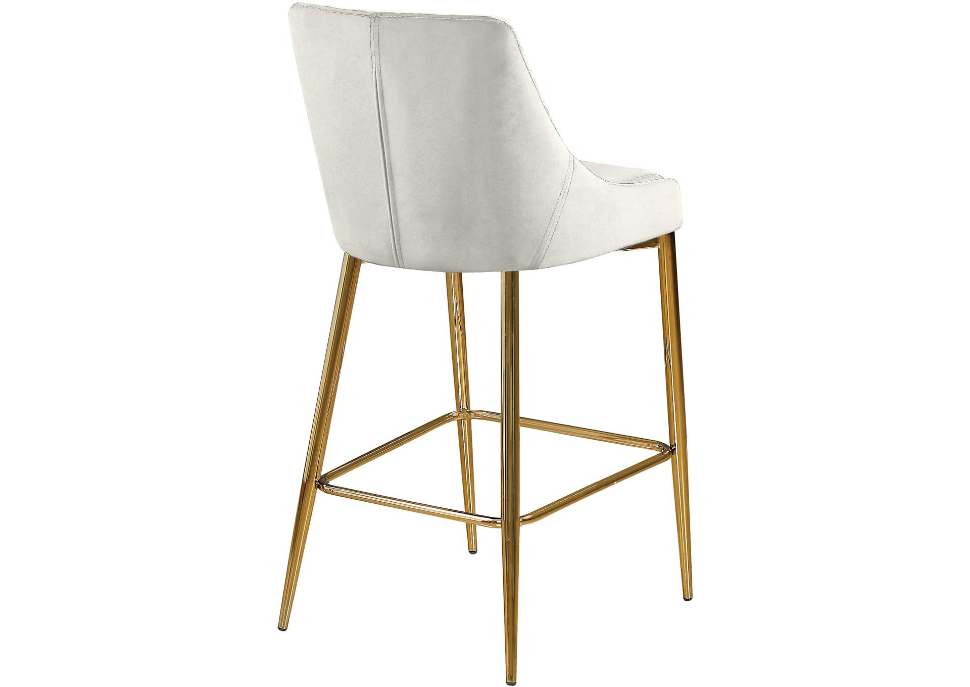 Karina Cream Velvet Stool Set of 2,Meridian Furniture