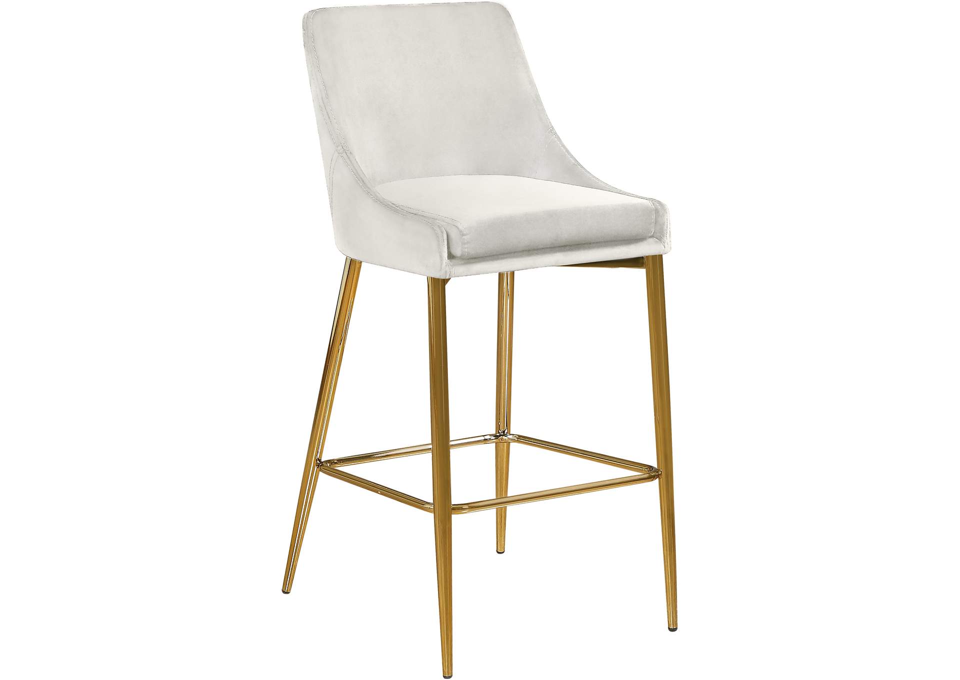 Karina Cream Velvet Stool Set of 2,Meridian Furniture