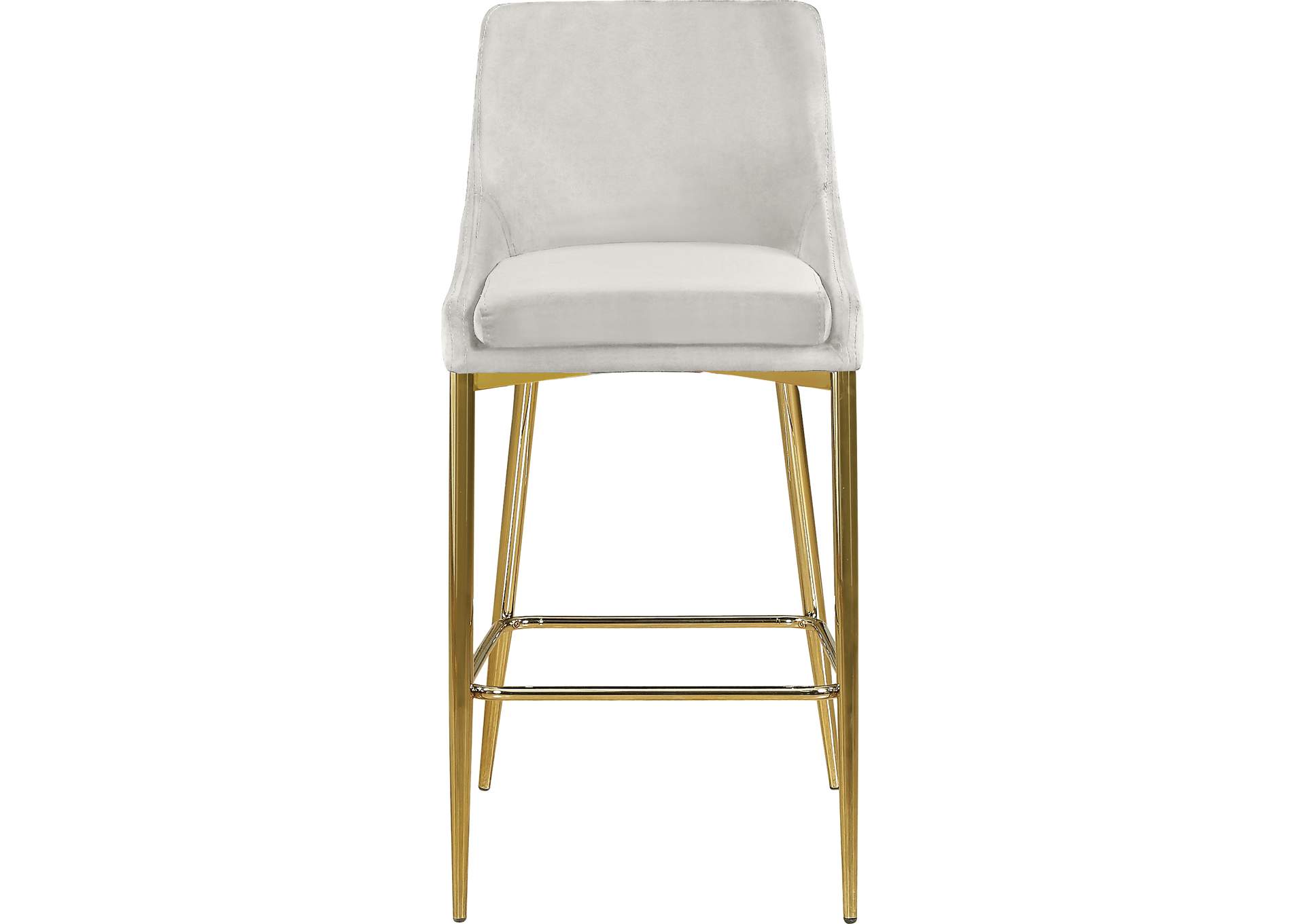 Karina Cream Velvet Stool Set of 2,Meridian Furniture