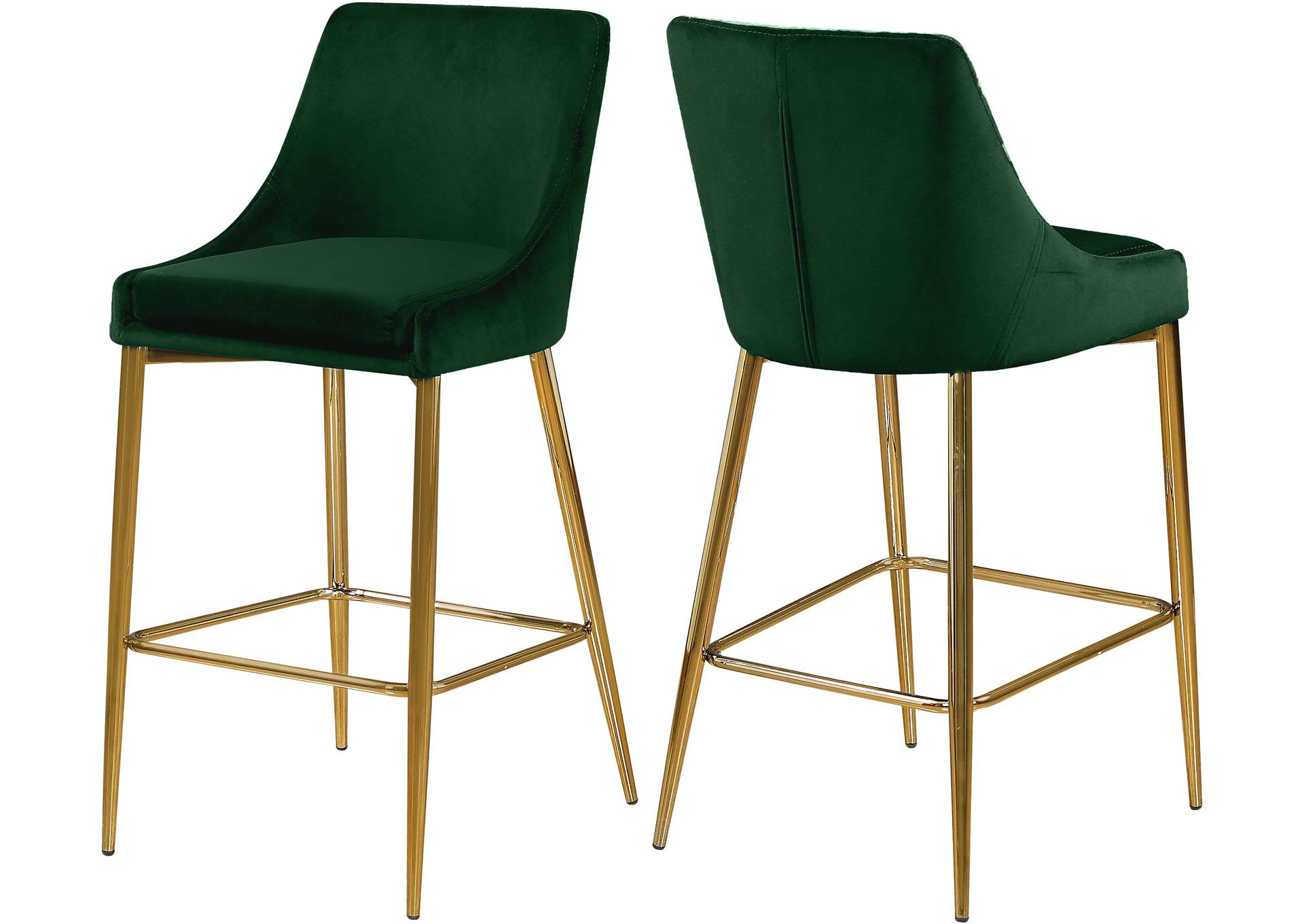 Karina Green Velvet Stool Wow Furniture Outlet Inc