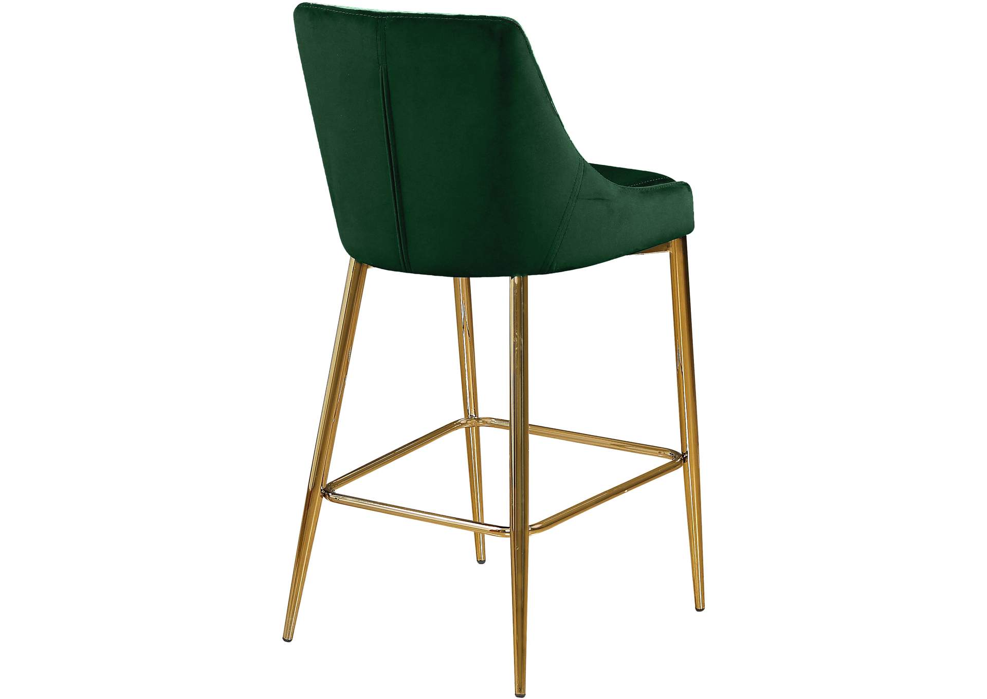 Karina Green Velvet Stool Set of 2,Meridian Furniture