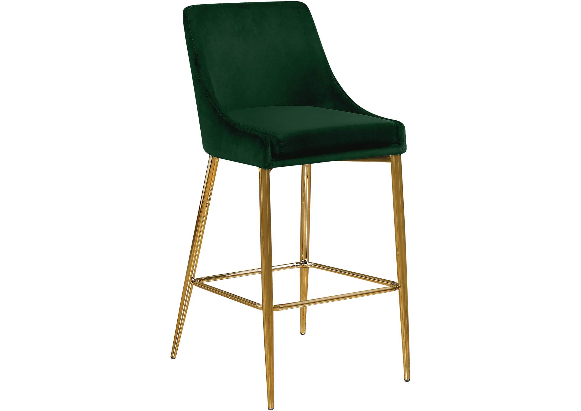 Karina Green Velvet Stool Set of 2,Meridian Furniture