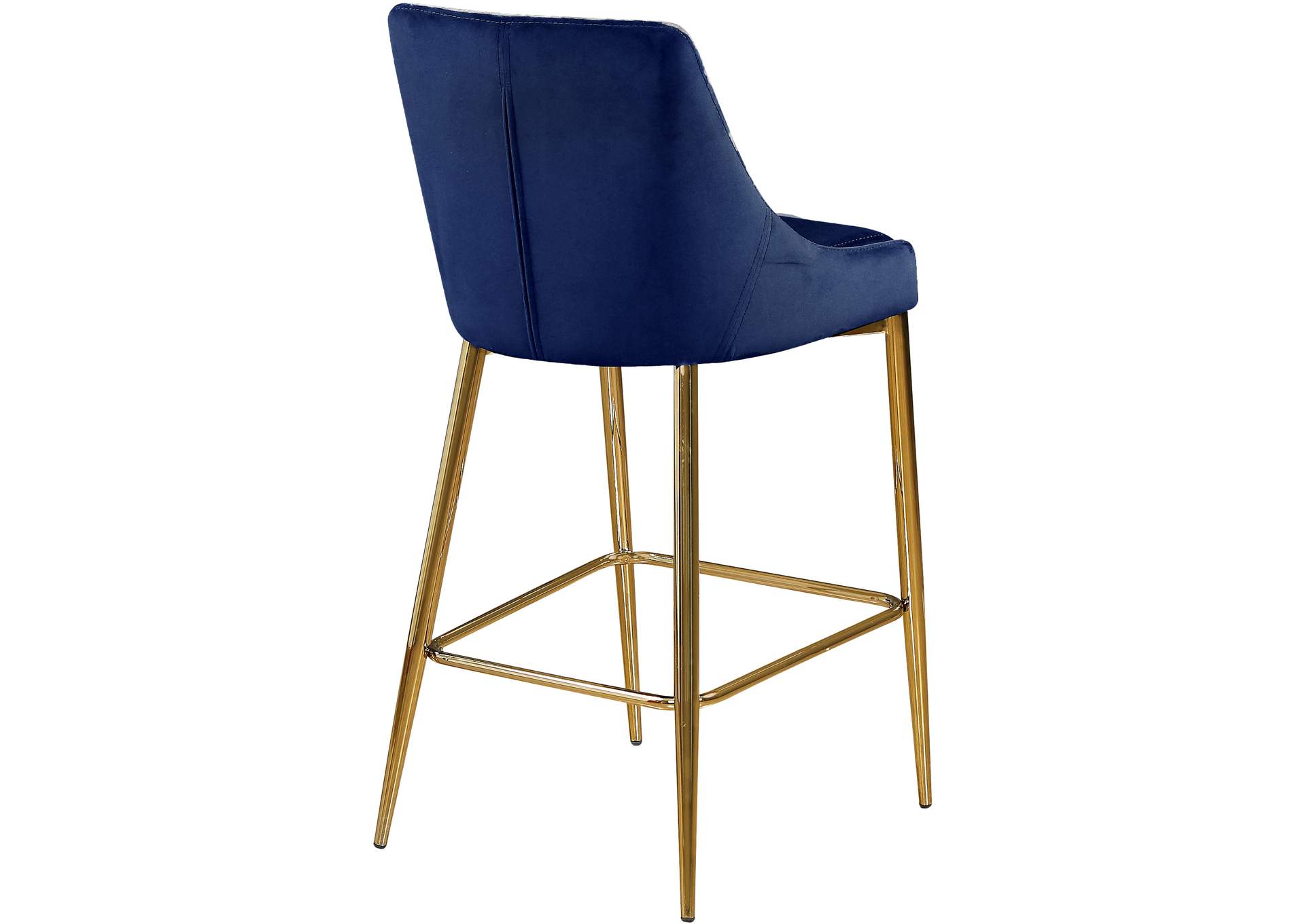 Karina Navy Velvet Stool Set of 2,Meridian Furniture