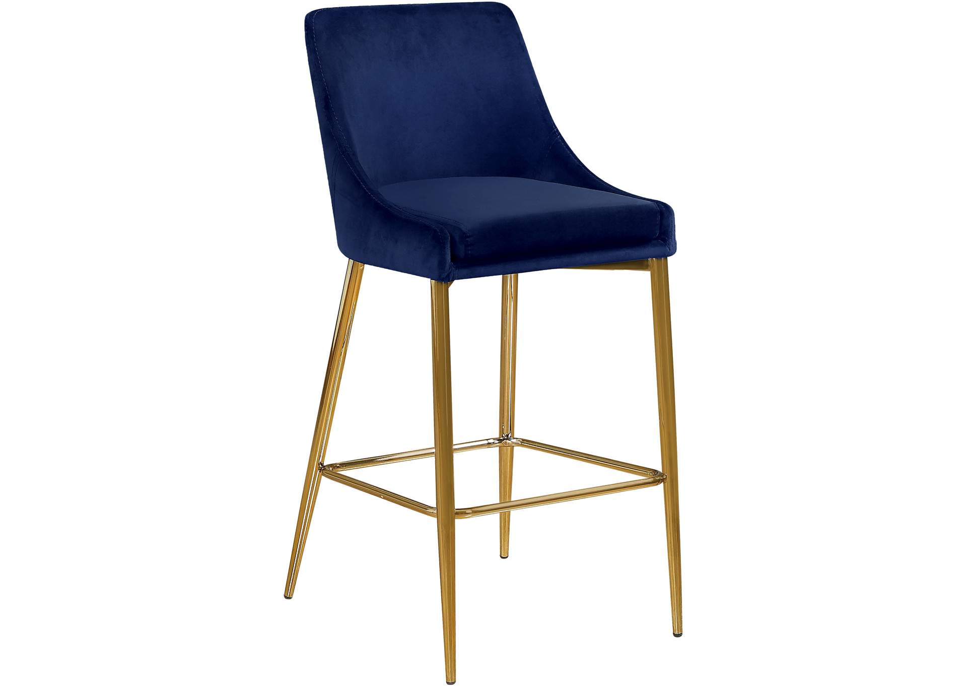 Karina Navy Velvet Stool Set of 2,Meridian Furniture