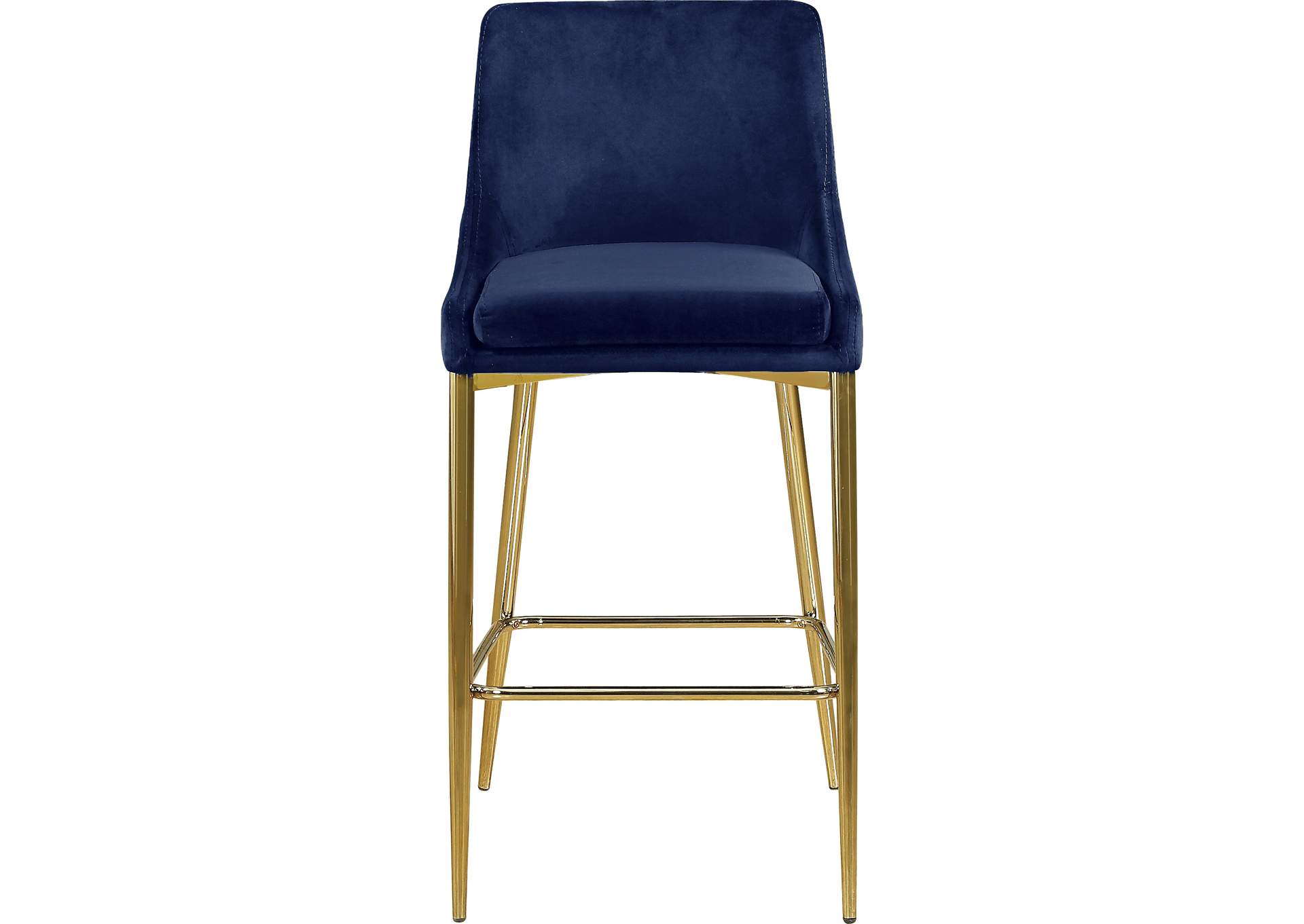 Karina Navy Velvet Stool Set of 2,Meridian Furniture