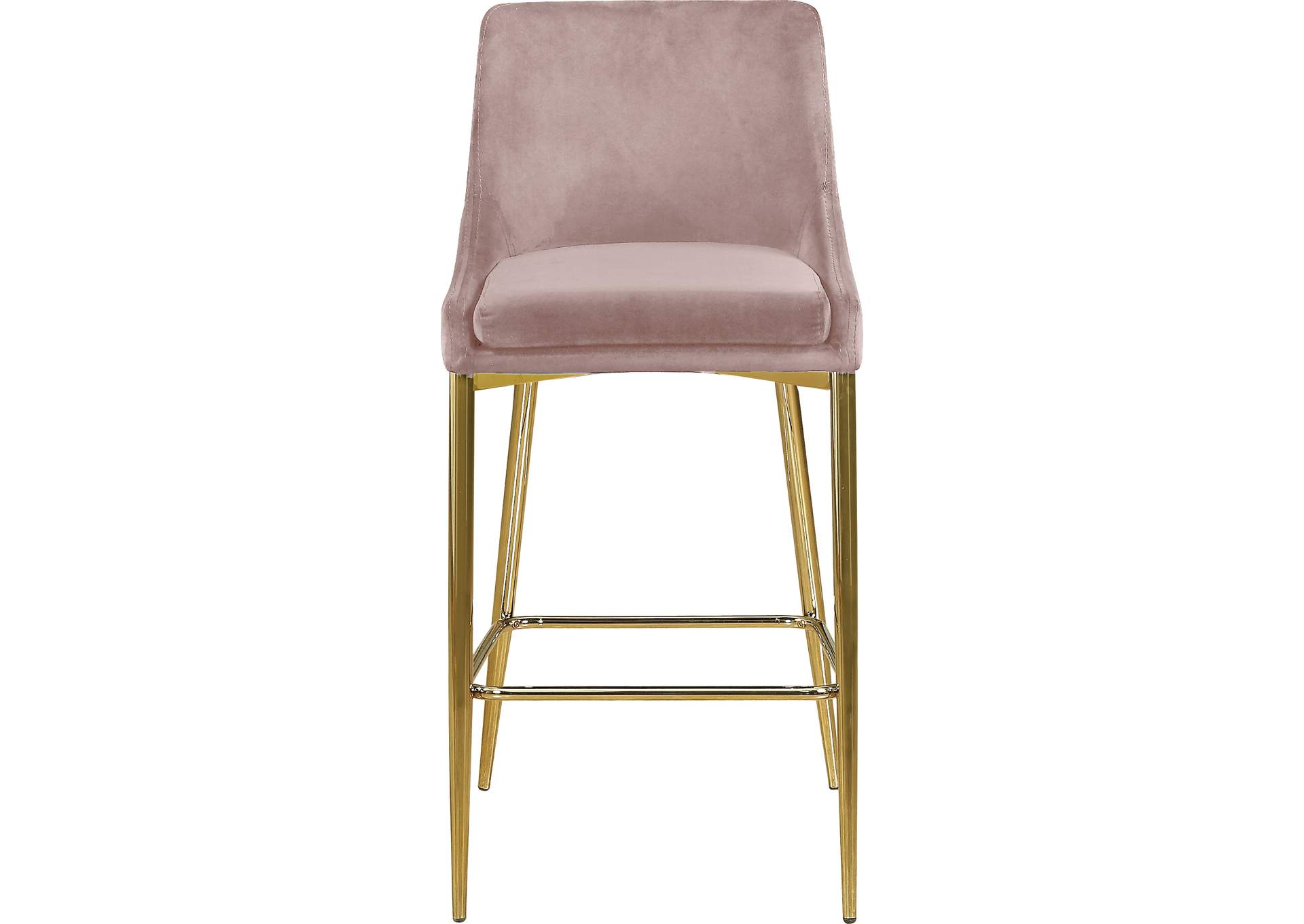 Karina Pink Velvet Stool Set of 2,Meridian Furniture