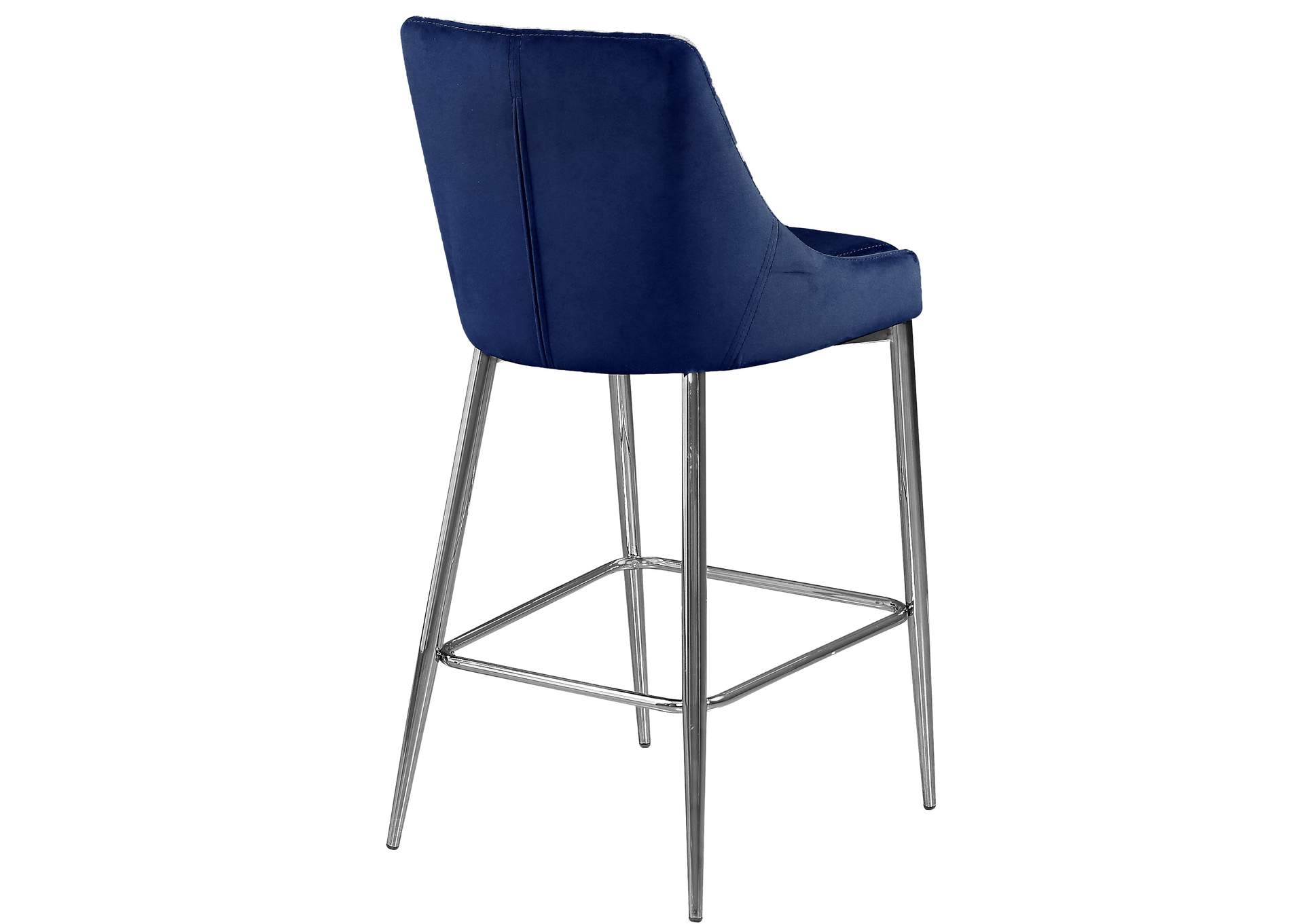 Karina Navy Velvet Stool Set of 2,Meridian Furniture