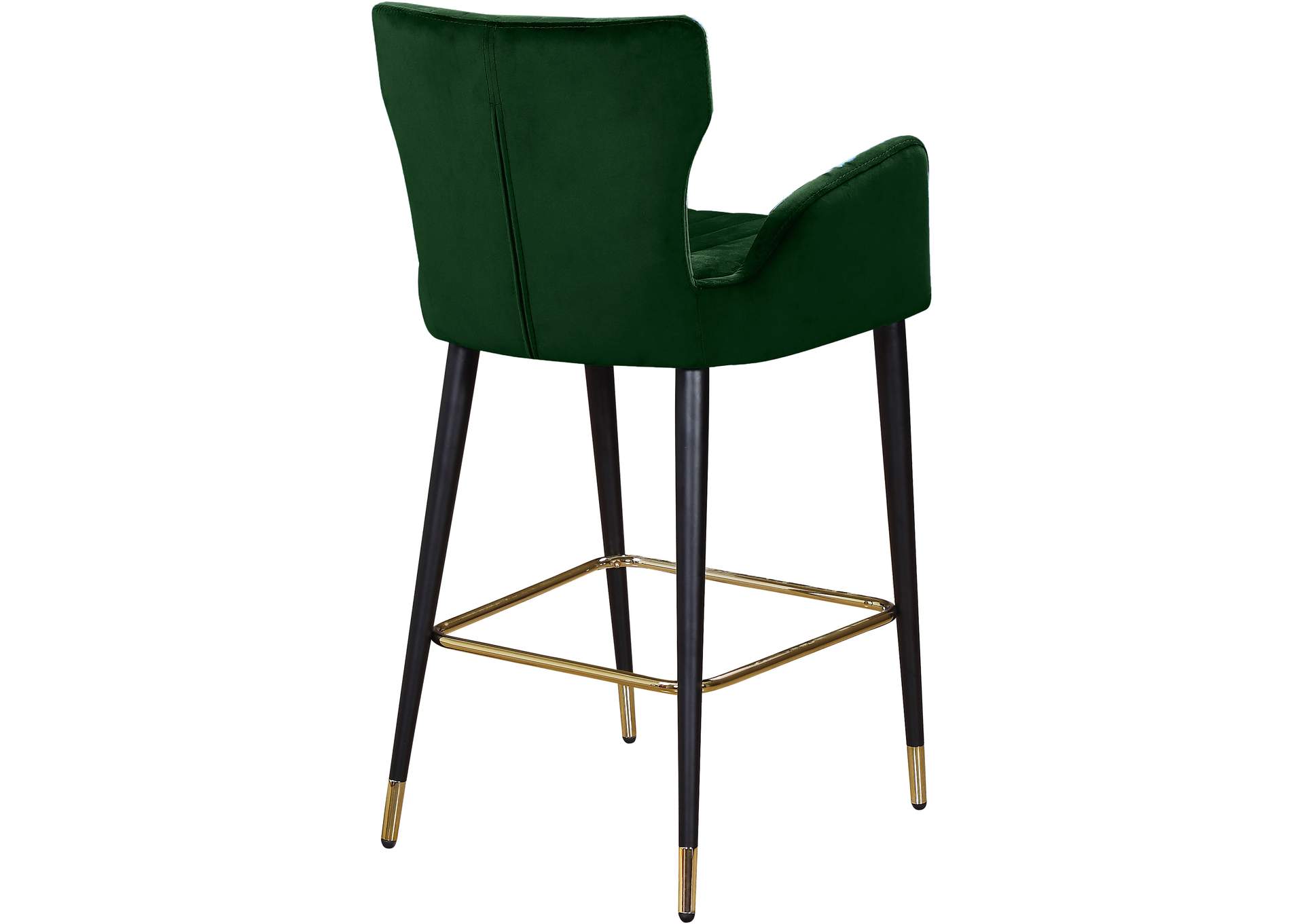 Luxe Green Velvet Stool Set of 2,Meridian Furniture