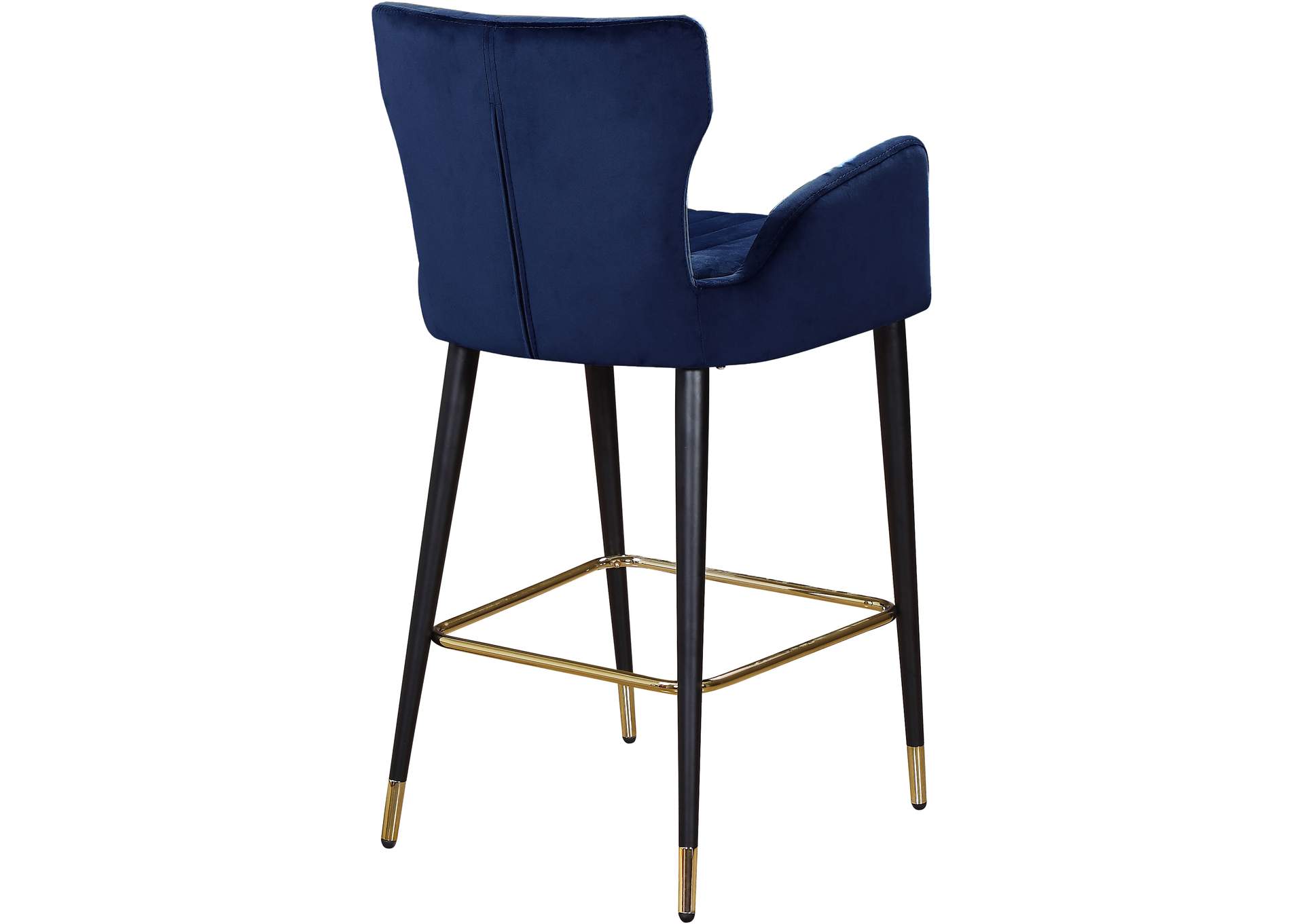 Luxe Navy Velvet Stool Set of 2,Meridian Furniture