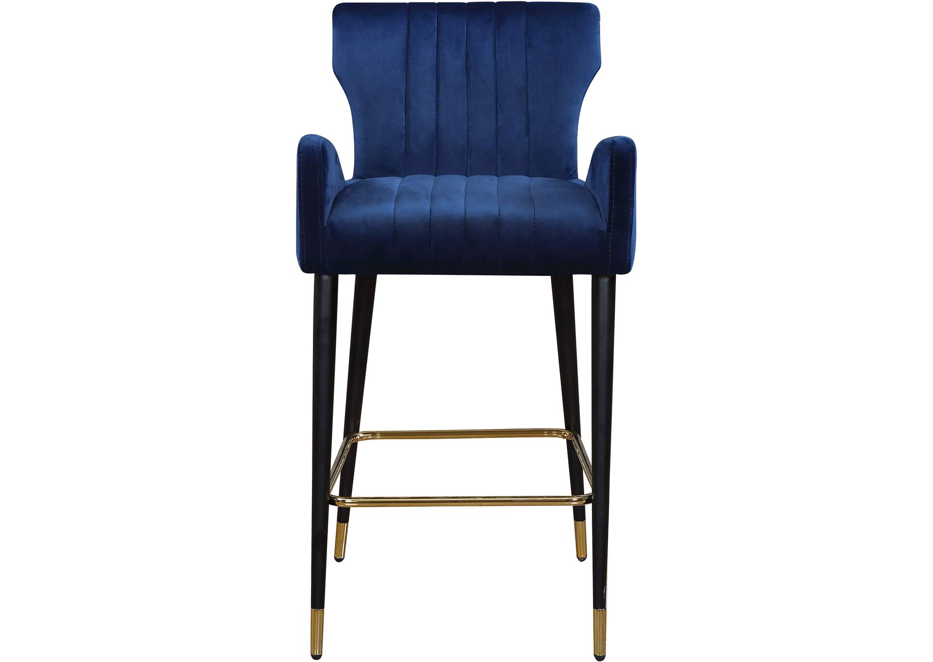 Luxe Navy Velvet Stool Set of 2,Meridian Furniture