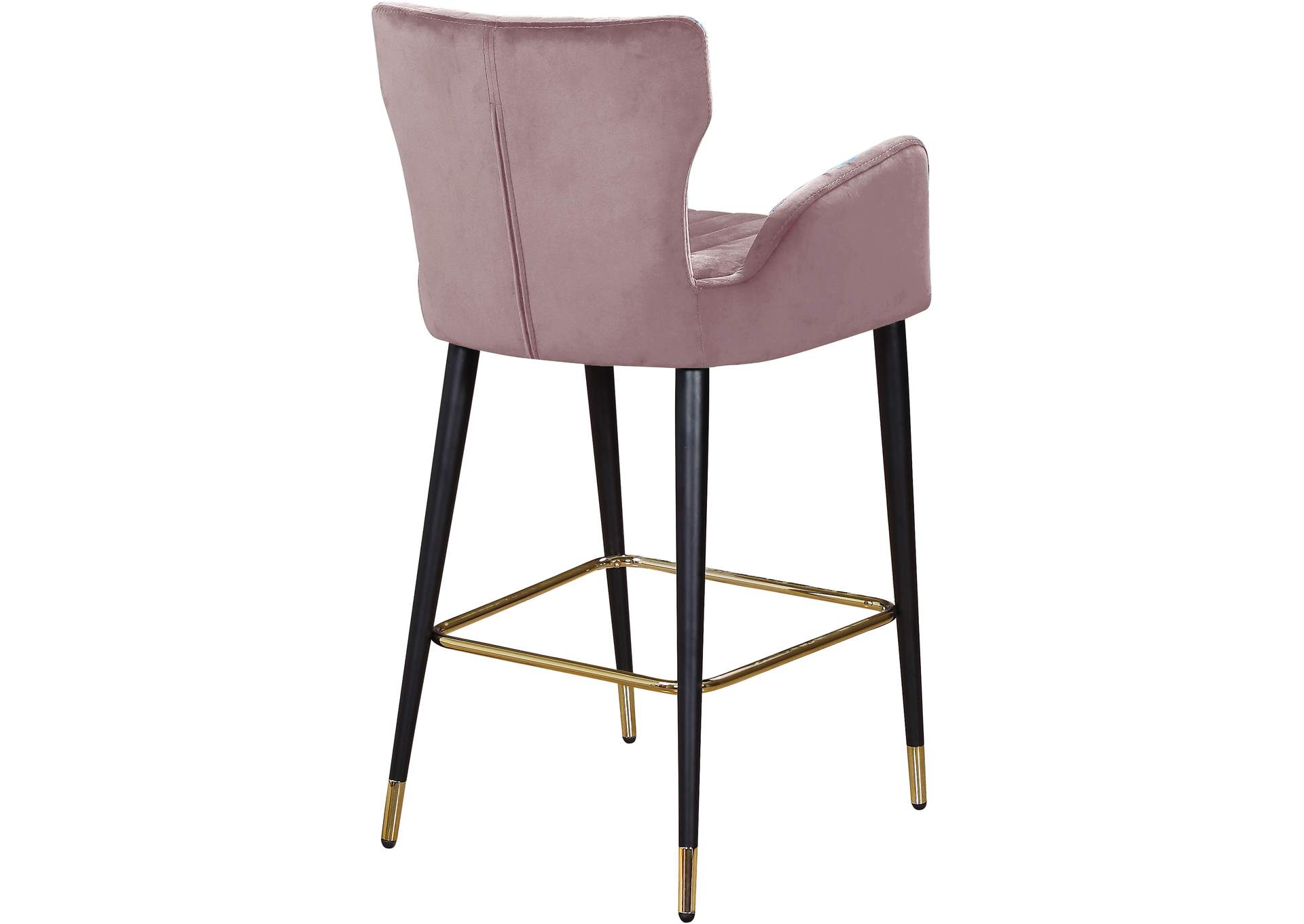 Luxe Pink Velvet Stool Set of 2,Meridian Furniture