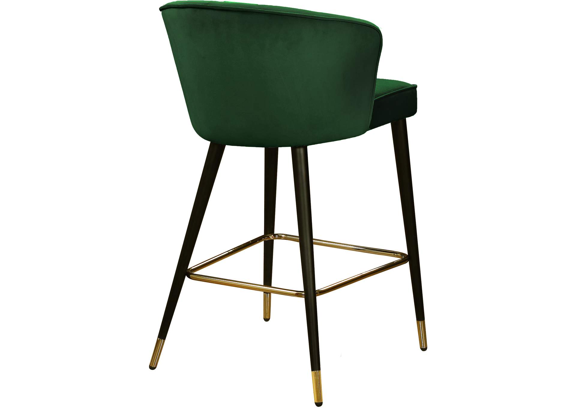 Cassie Green Velvet Stool Set of 2,Meridian Furniture