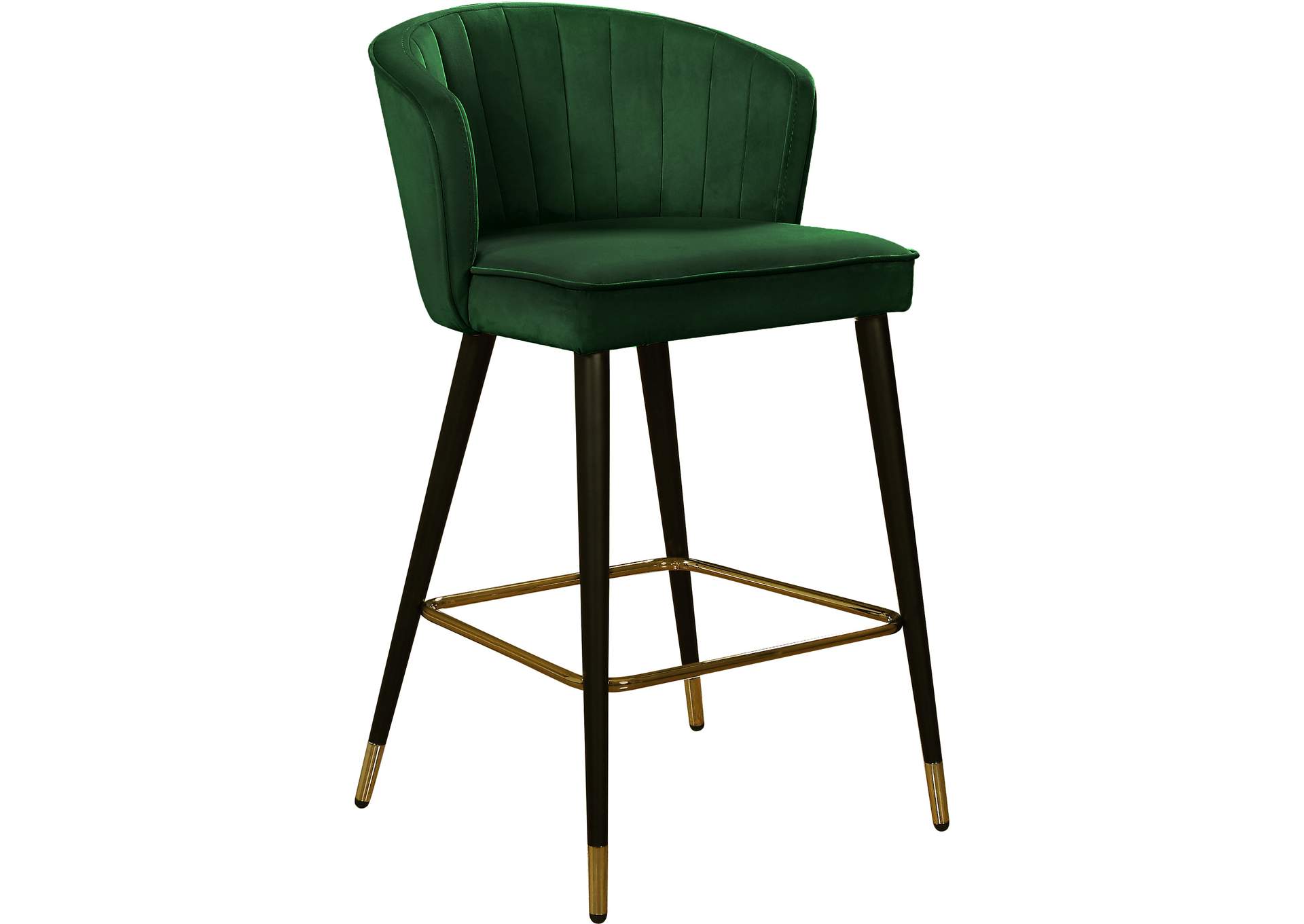 Cassie Green Velvet Stool Set of 2,Meridian Furniture