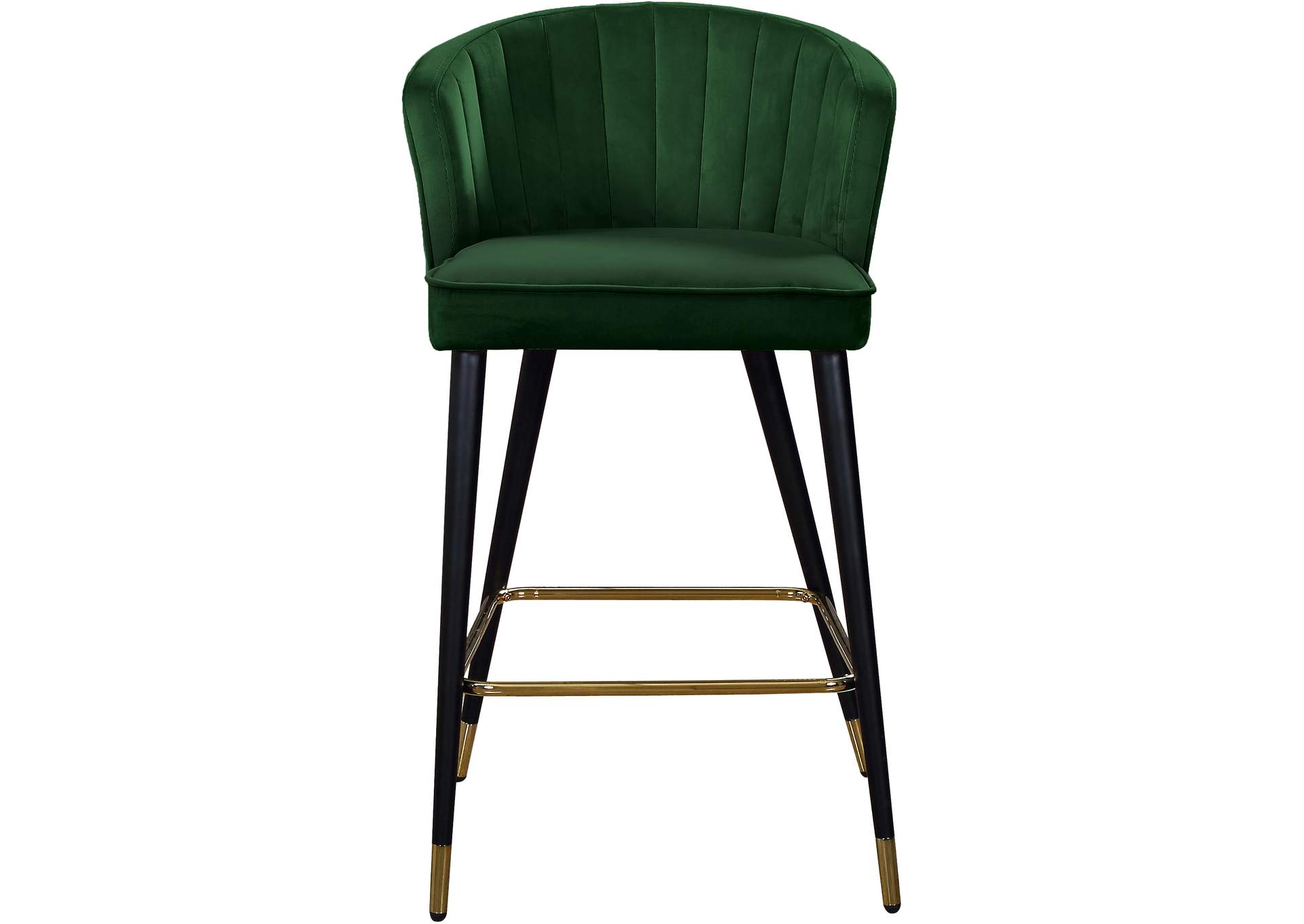 Cassie Green Velvet Stool Set of 2,Meridian Furniture