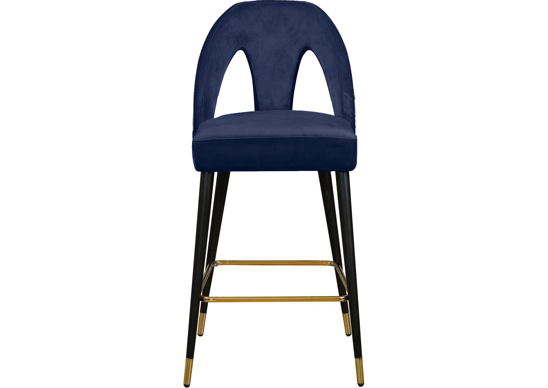 Akoya Navy Velvet Stool Set of 2,Meridian Furniture