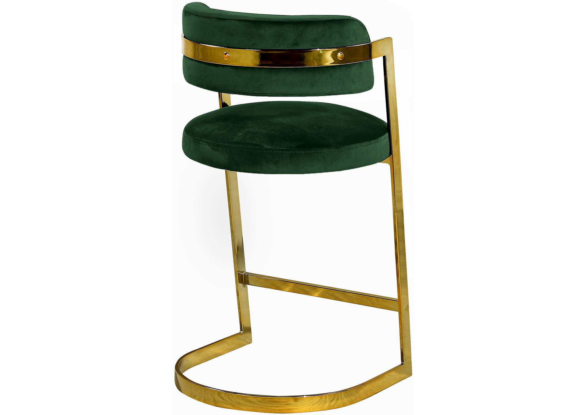 Stephanie Green Velvet Stool Set of 2,Meridian Furniture