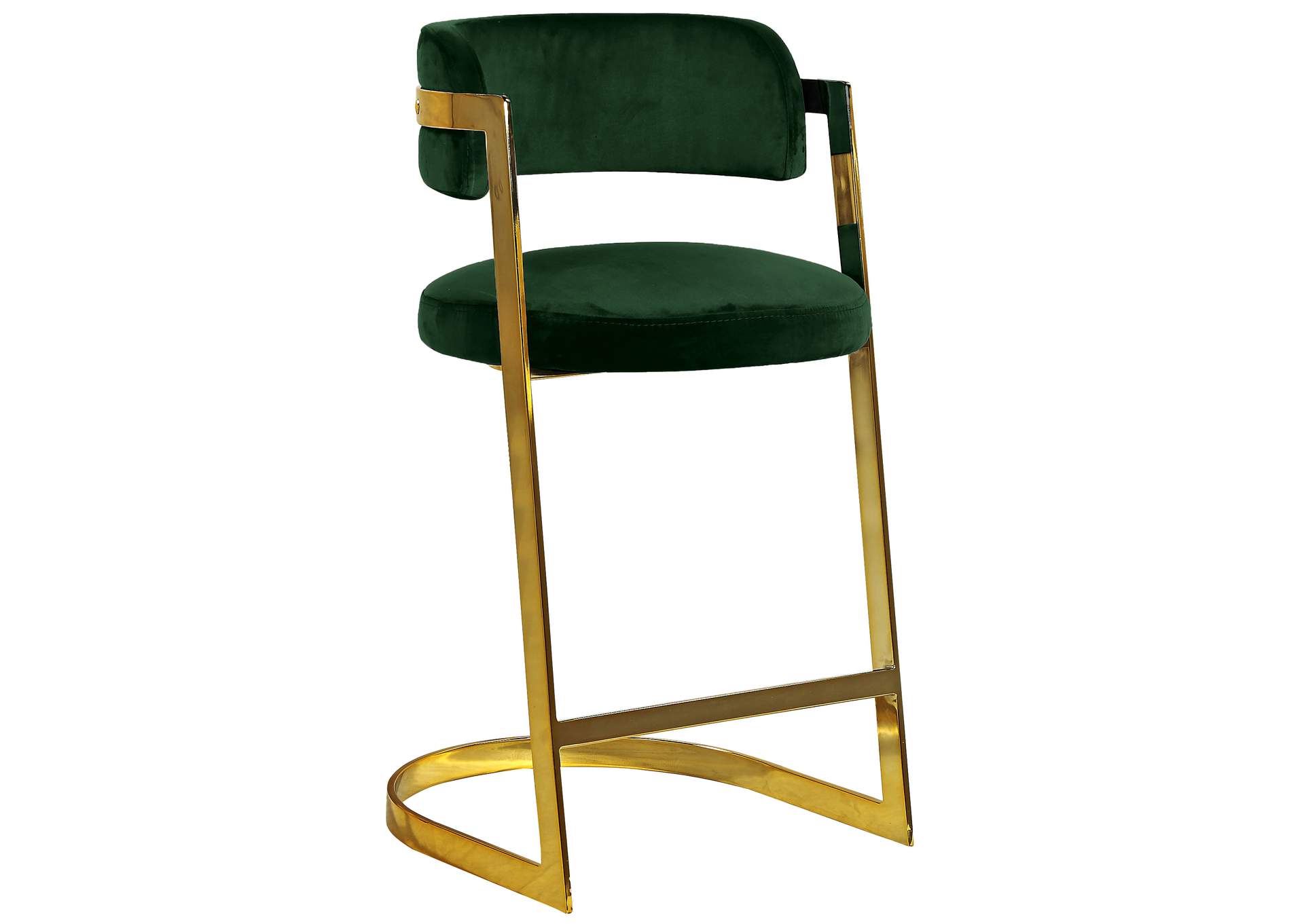 Stephanie Green Velvet Stool Set of 2,Meridian Furniture