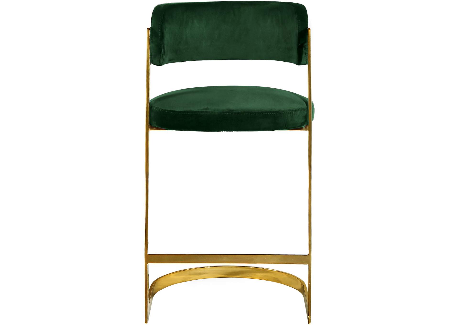 Stephanie Green Velvet Stool Set of 2,Meridian Furniture