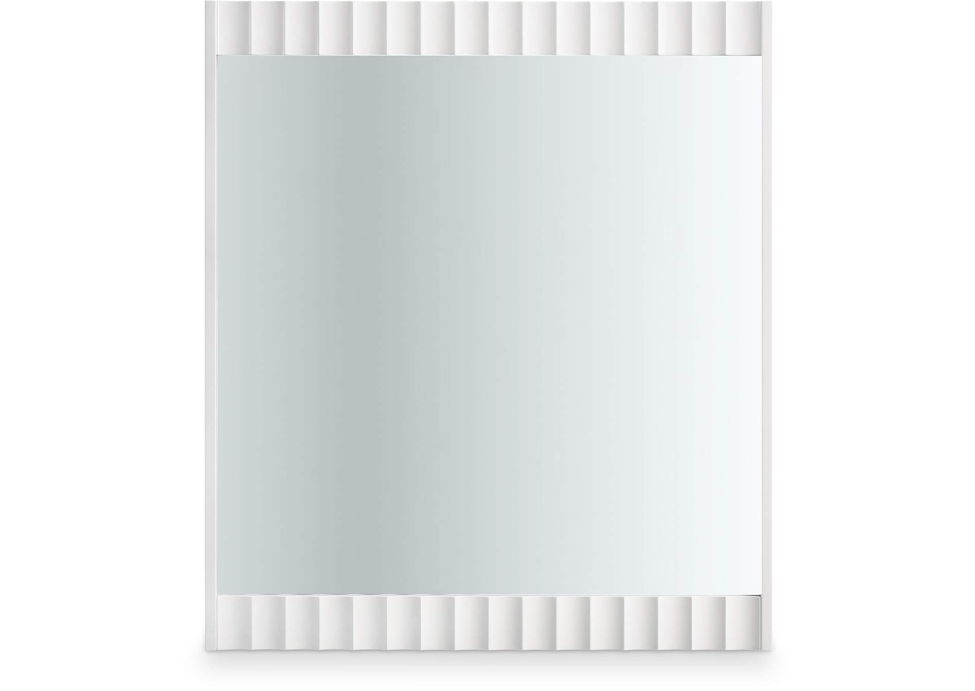 Modernist White Gloss Mirror,Meridian Furniture