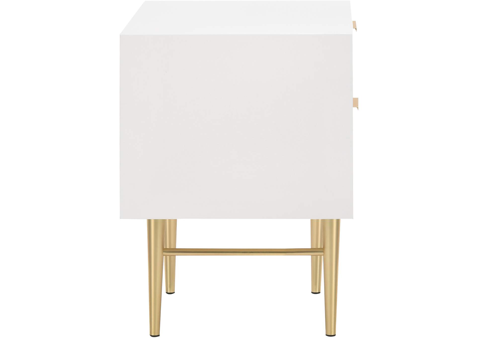 Modernist White Gloss Night Stand,Meridian Furniture