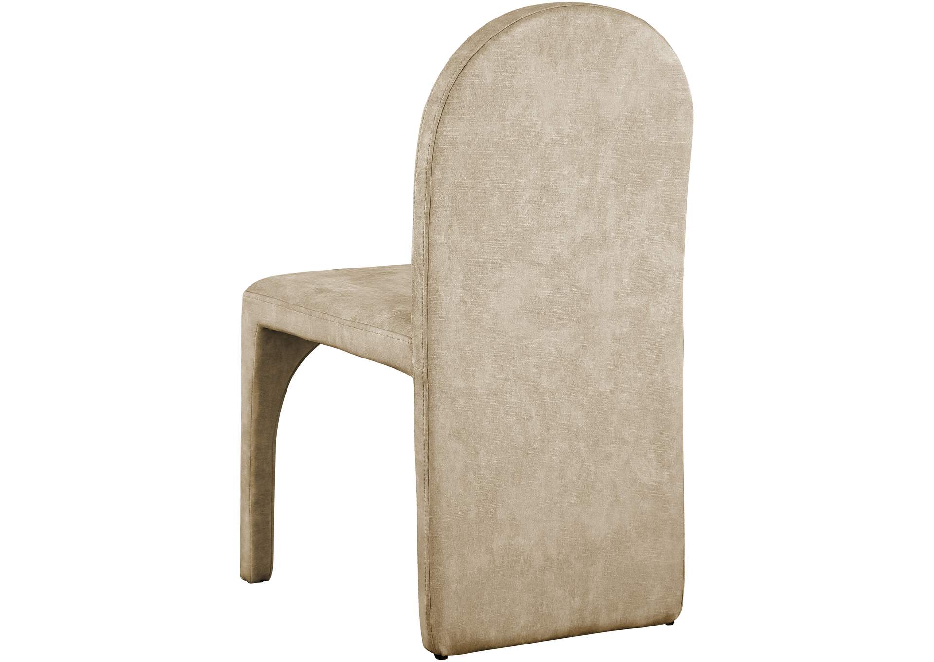 Summer Beige Velvet Dining Side Chair Set of 2,Meridian Furniture