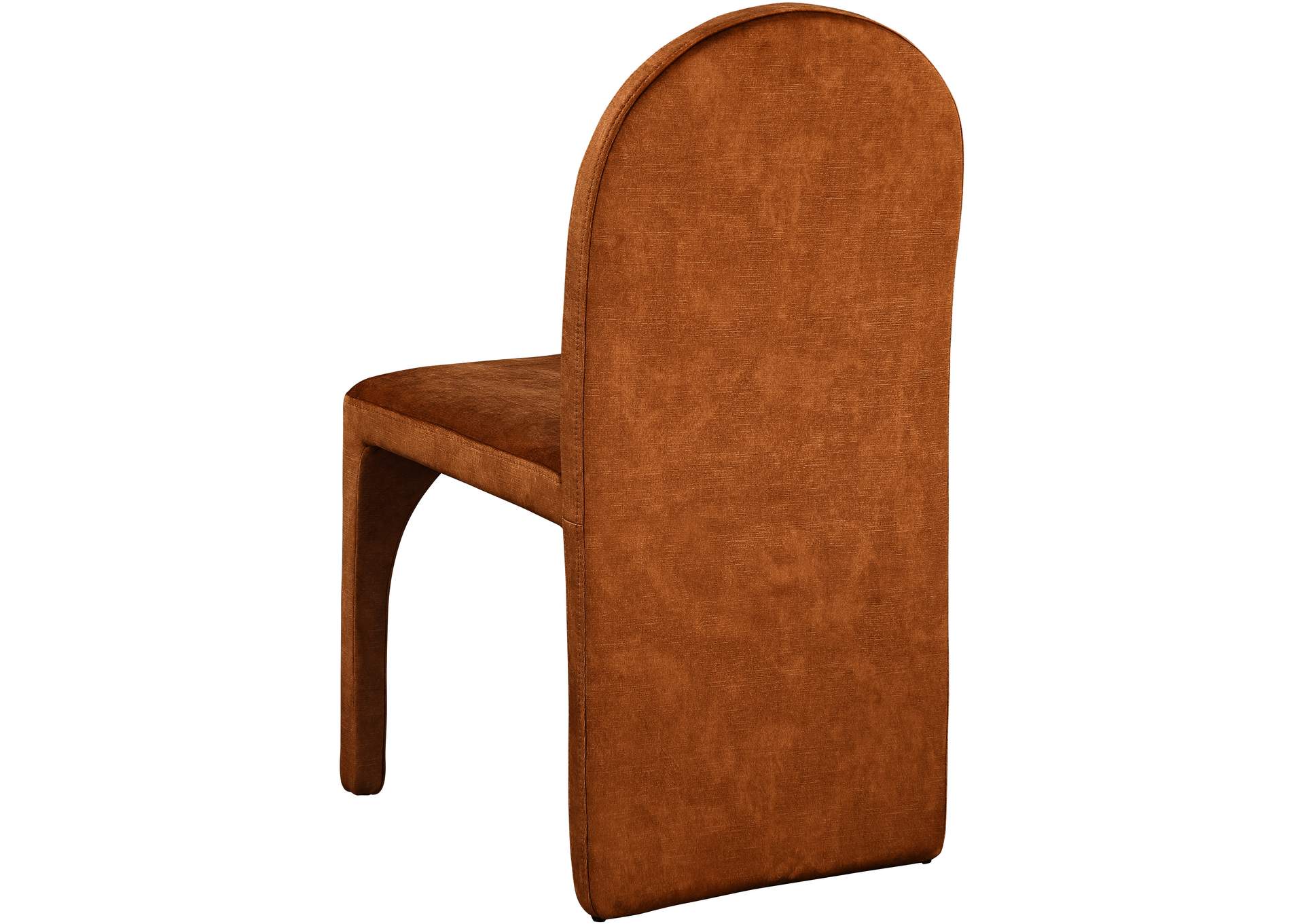 Summer Cognac Velvet Dining Side Chair Set of 2,Meridian Furniture